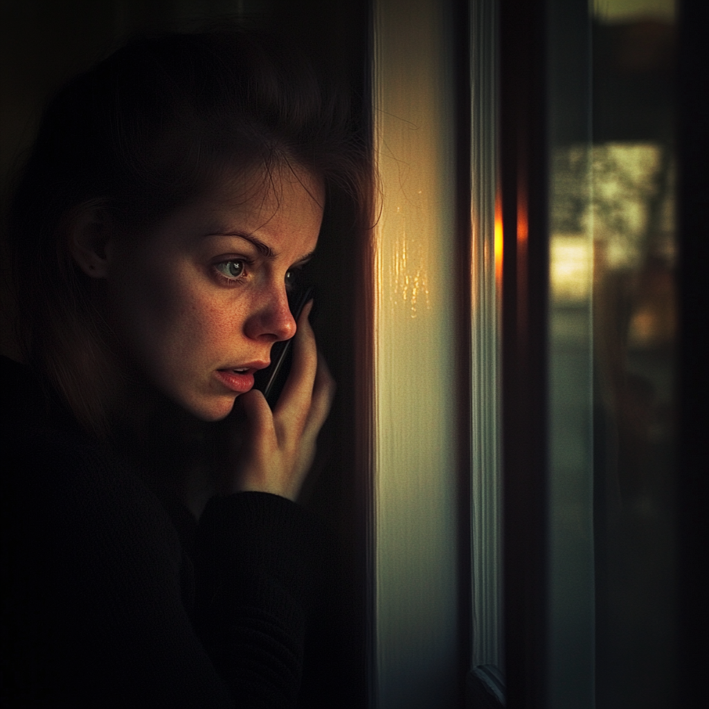 A woman talking on the phone | Source: Midjourney