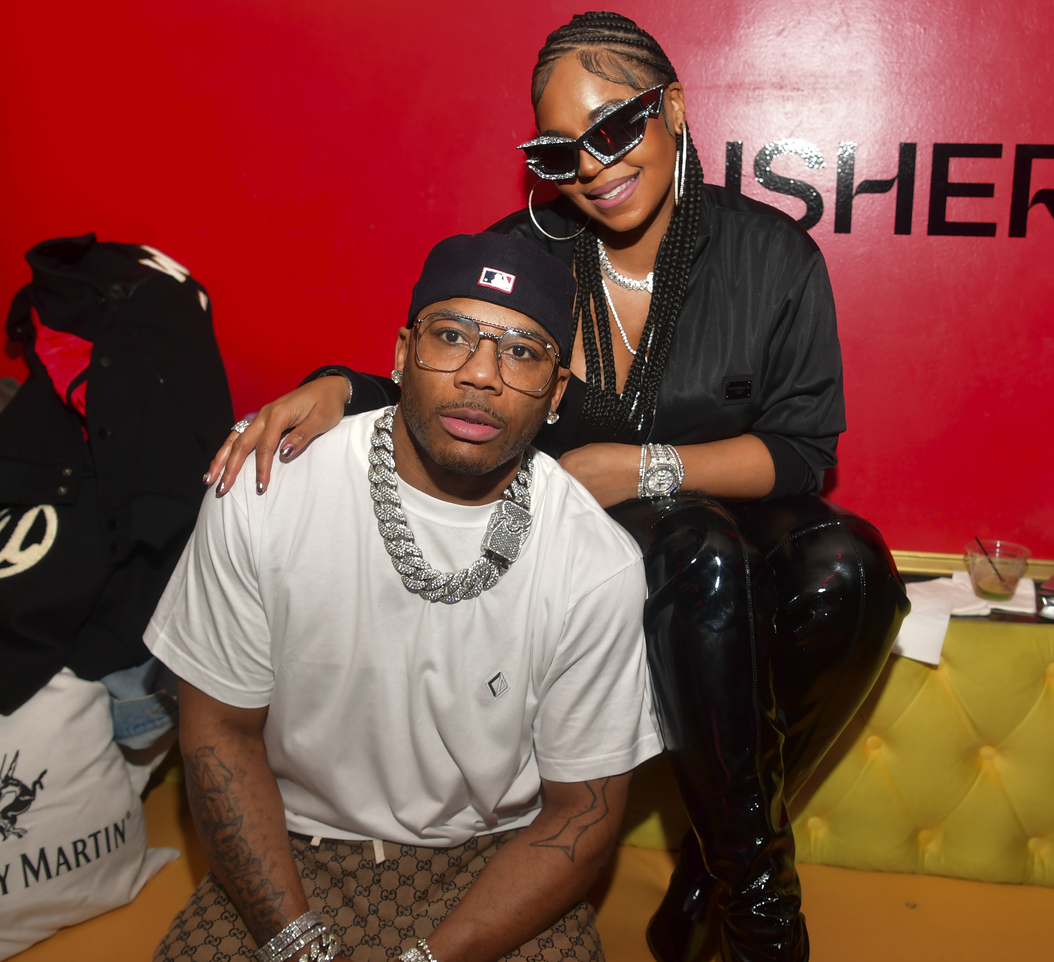 Ashanti and Nelly and Ashanti attend Usher's "Coming Home" Album Release Event on February 14, 2024, in Atlanta, Georgia. | Source: Getty Images