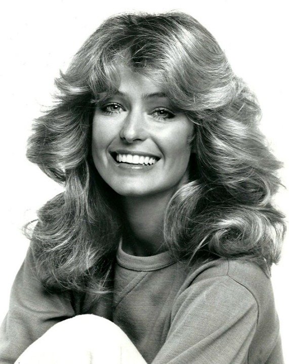 Farrah Fawcett posando con su característico peinado. | Foto: Pixabay