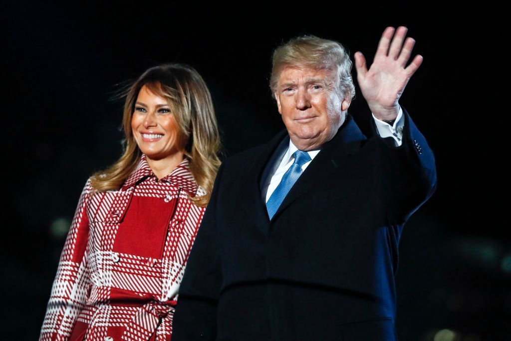 First lady Melania Trump and U.S. President Donald Trump attend the 97th Annual National Christmas Tree Lighting Ceremony in President's Park | Photo: Getty Images