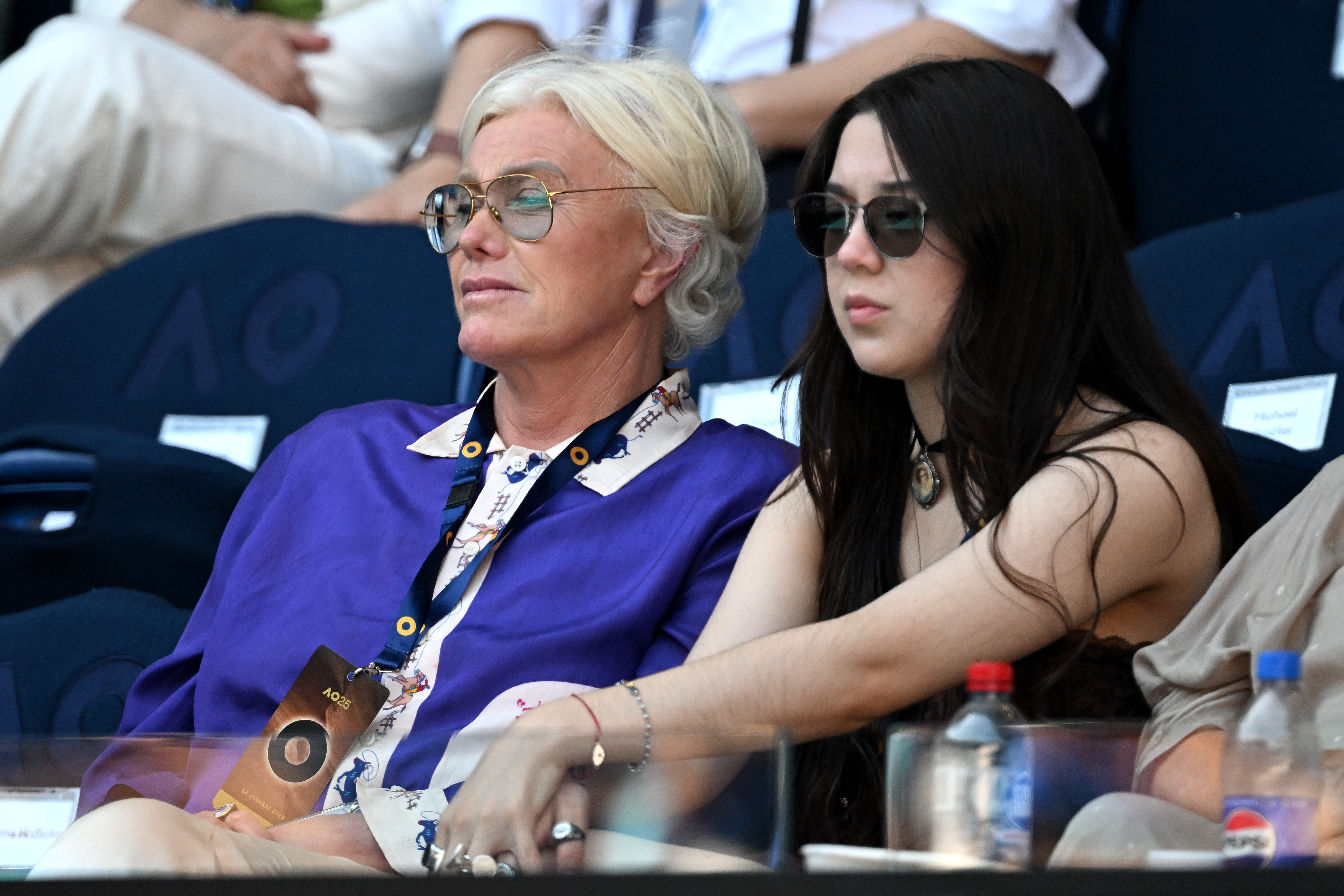 Deborra-Lee Furness and Ava Eliot Jackman at the Women's Singles First Round between Emma Navarro and Peyton Stearns on January 14, 2025, in Melbourne, Australia | Source: Getty Images