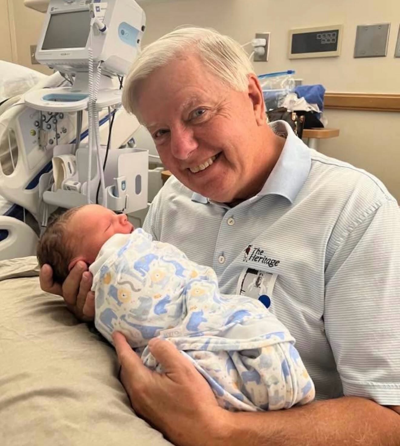 Lindsey Graham was loved by his family just as much as he loved them. Here's a photo of him with his niece's son posted on July 14, 2026. | Source: Facebook/Emillie Roberts