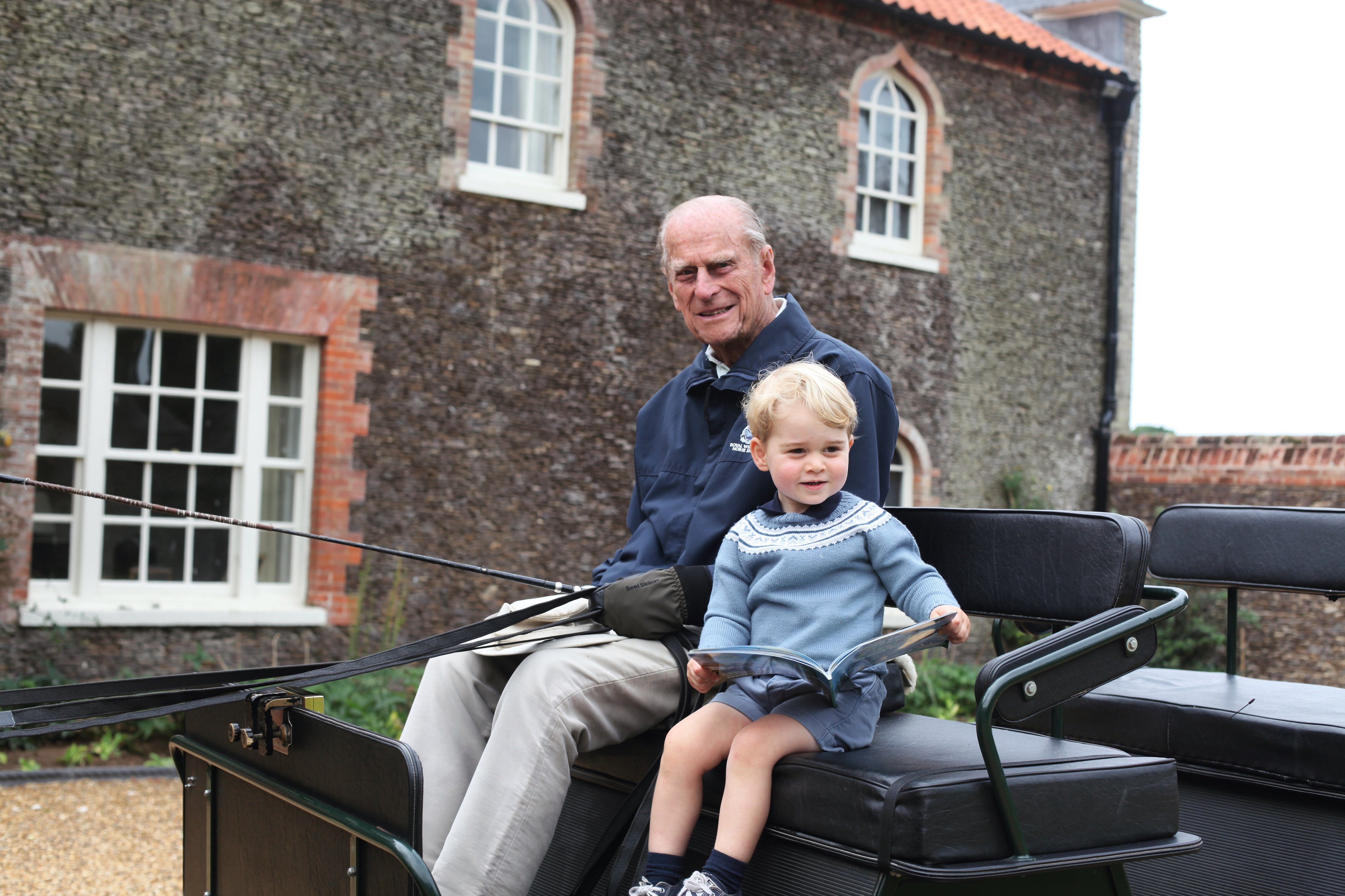 The late Prince Philip with his great-grandson, Prince George. | Source: Getty Images