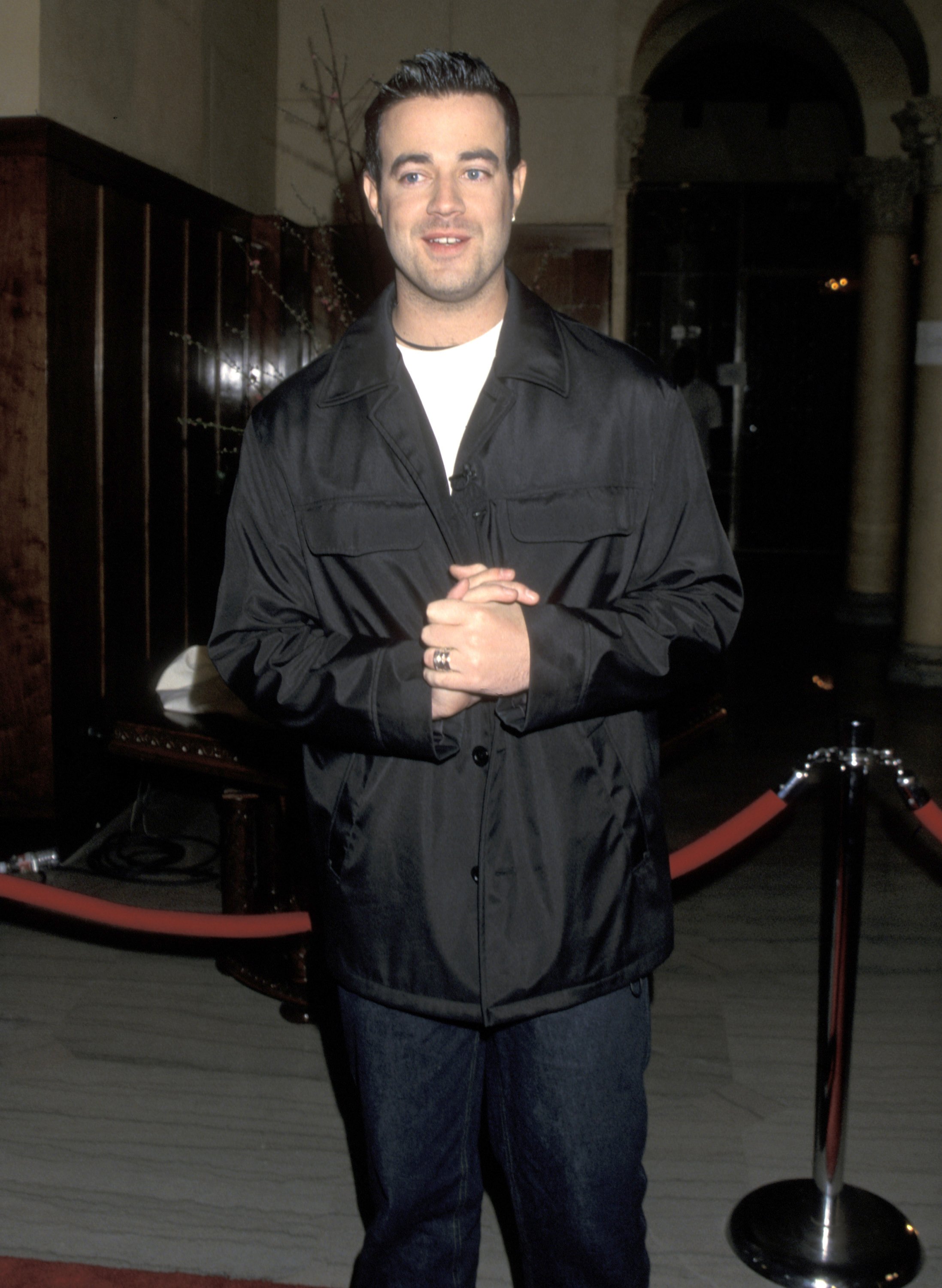 TV host Carson Daly at an MTV event for 'TRL' at Park Plaza Hotel in Los Angeles, California, United States, circa 2000. | Source: Getty Images