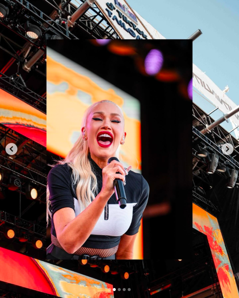 Gwen Stefani performing at the Super Bowl TikTok Tailgate posted on February 12, 2024 | Source: Instagram/gwenstefani and blakeshelton