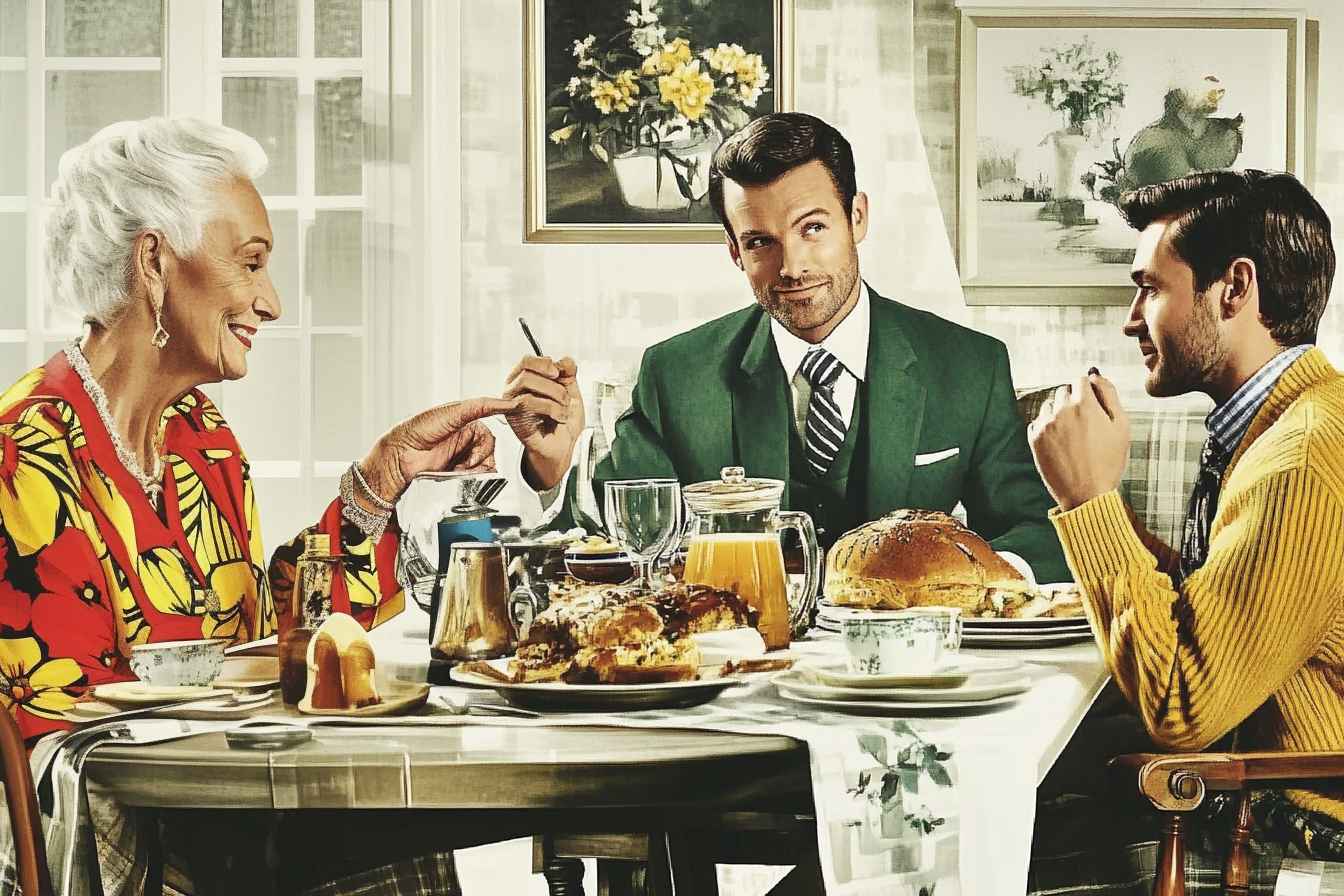 A family having dinner | Source: Midjourney