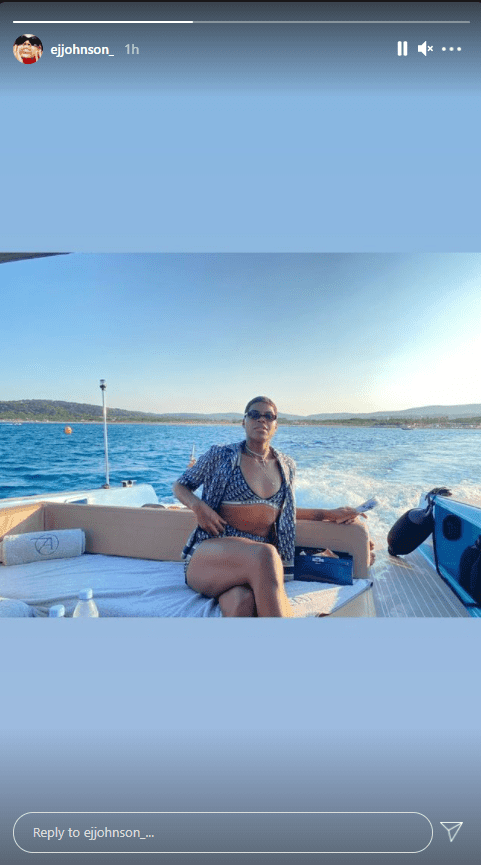 EJ Johnson shares a picture of himself on a boat. | Photo: Instagram/Ejjohnson_