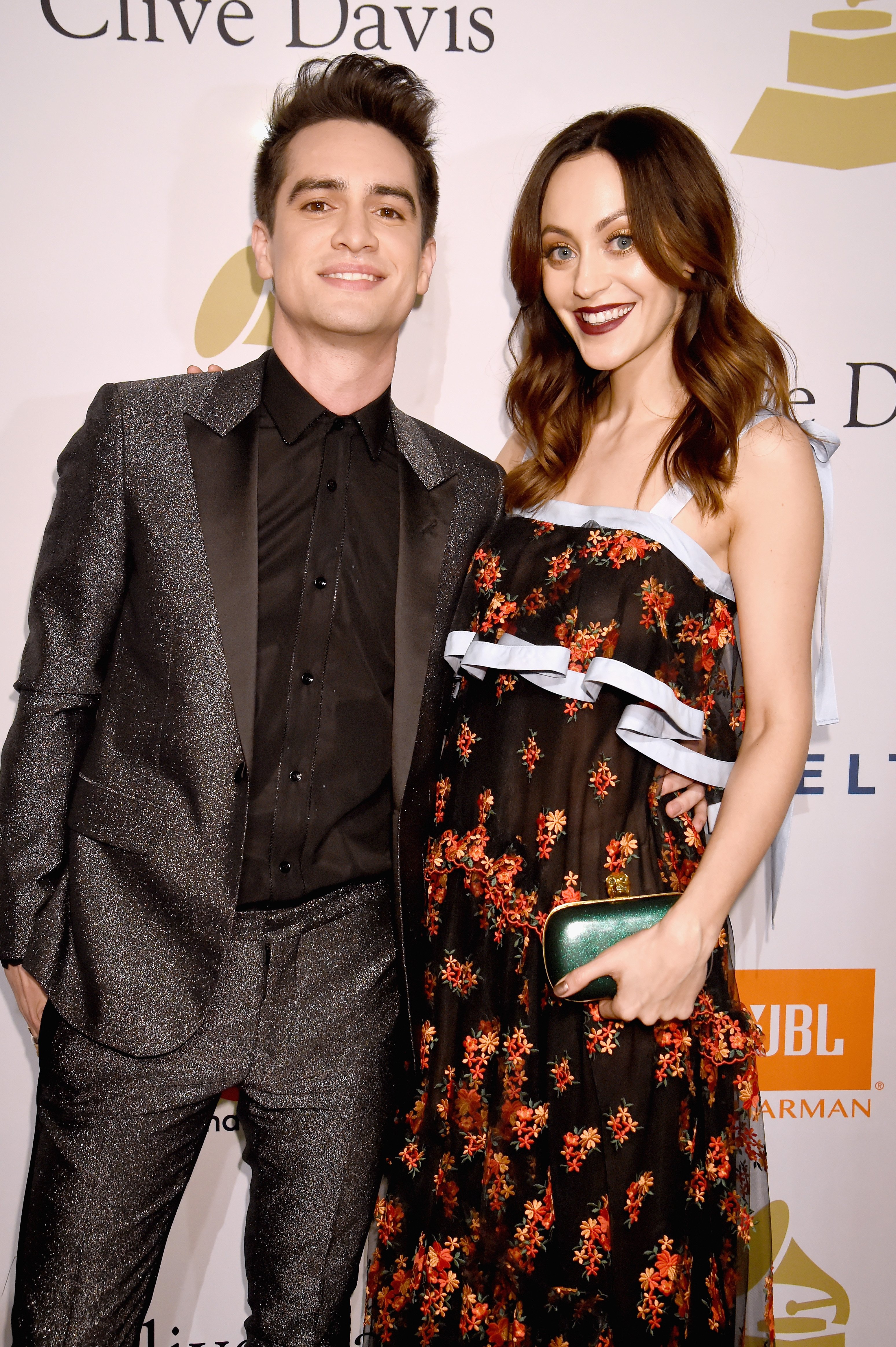 Brendon Urie and Sarah Urie at the 2017 Pre-Grammy Gala And Salute to Industry Icons Honoring Debra Lee on February 11, 2017 in California. | Source: Getty Images
