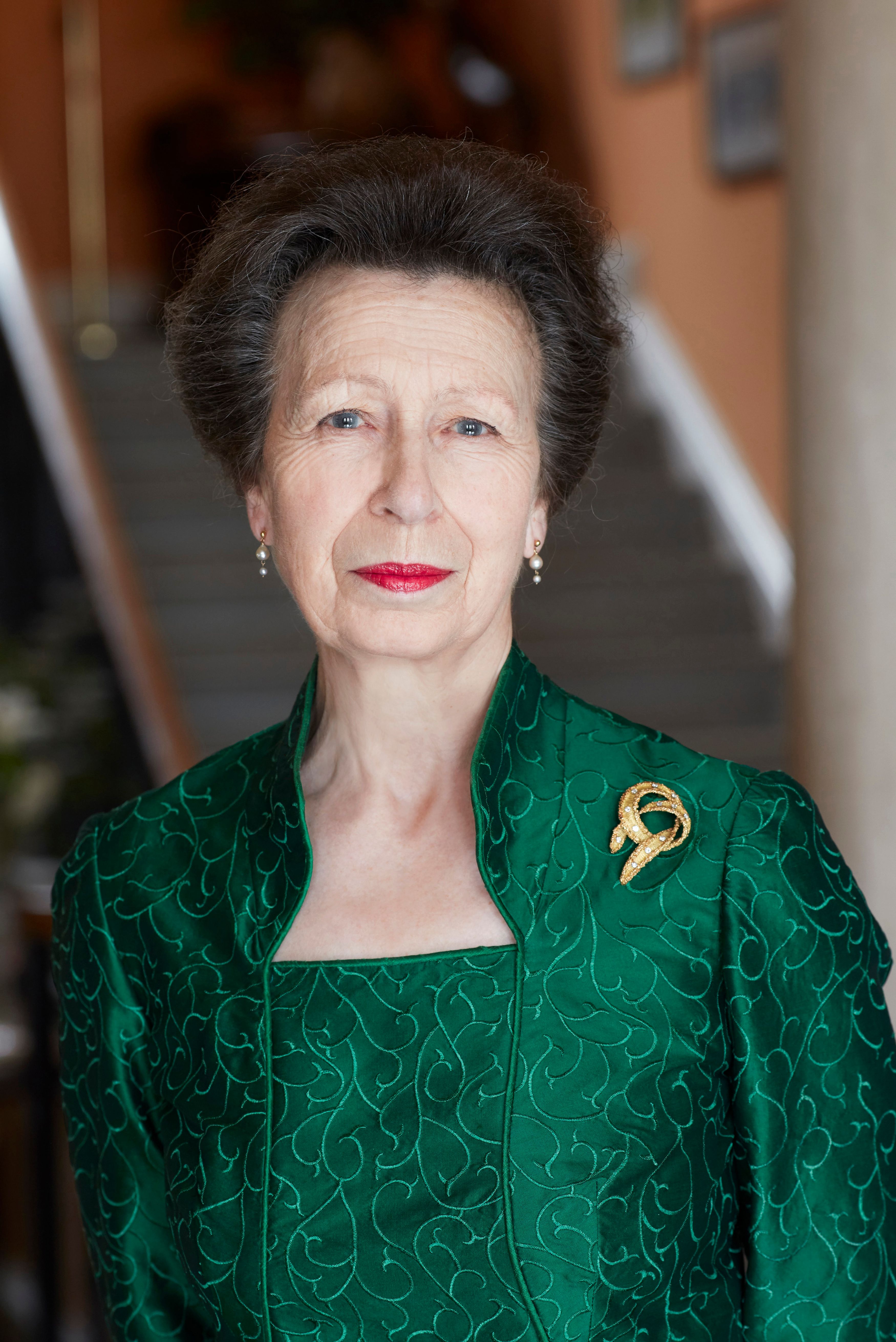 Princess Anne posing for a portrait at her home at Gatcombe Park in late February 2020. The photo was released to celebrate the Princess's 70th birthday | Photo: Getty Images