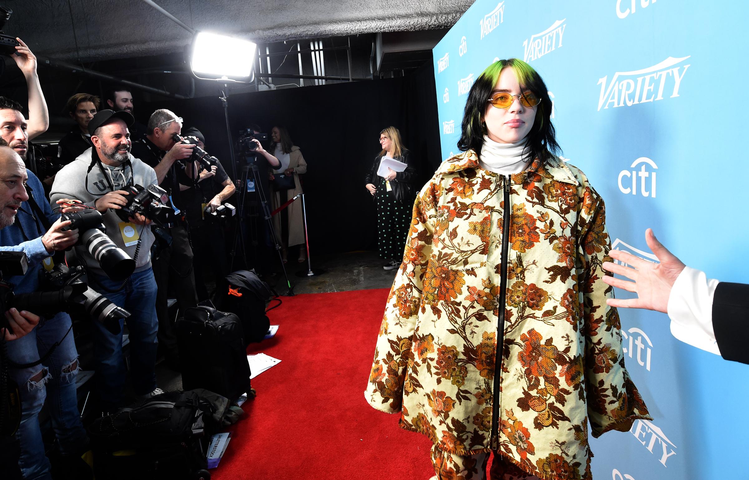 Billie Eilish at the Variety Hitmakers Brunch, in Los Angeles on December 7, 2019. | Source: Getty Images