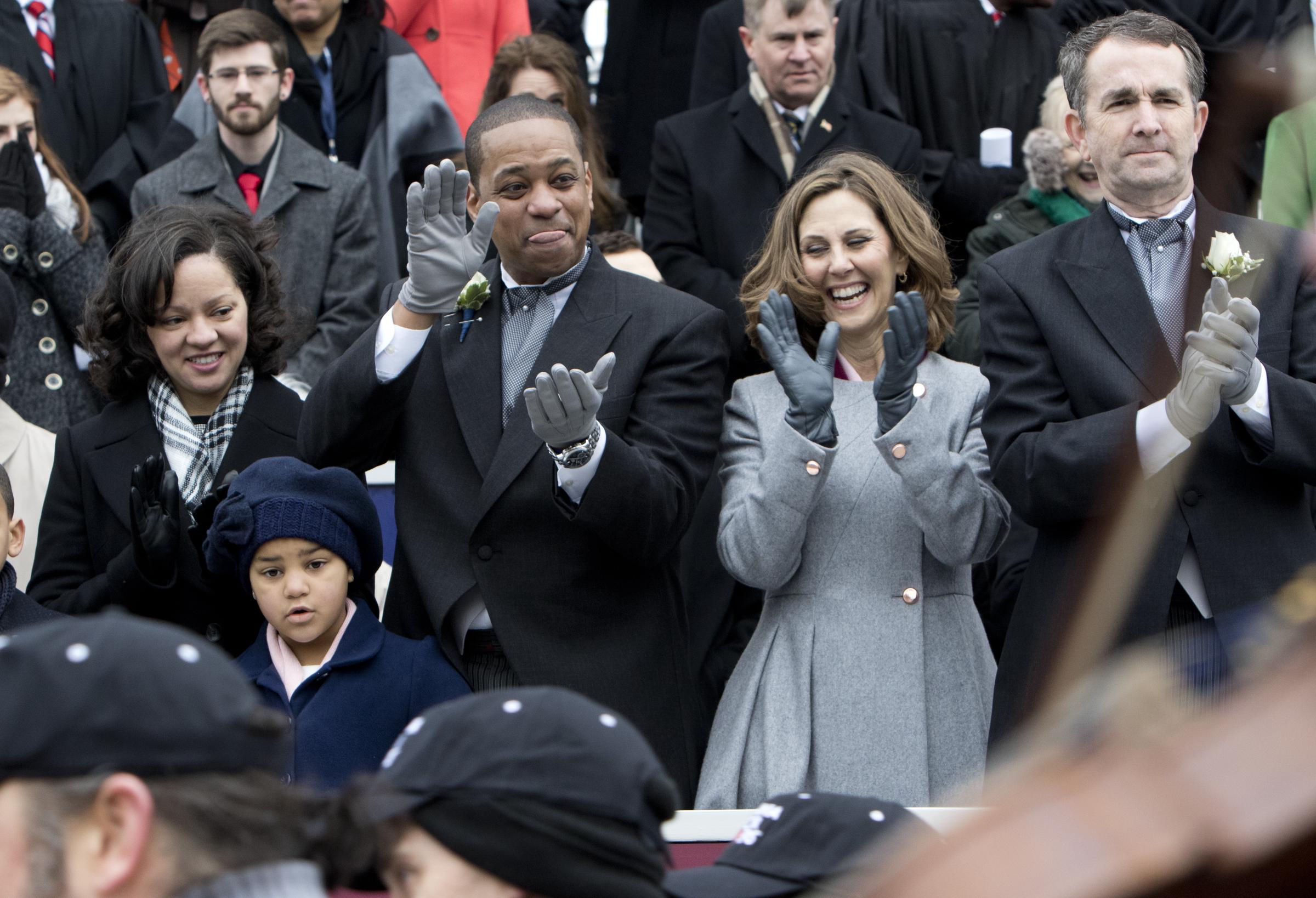 Justin Fairfax and Cerina Fairfax attend the inauguration ceremony of Virginia Gov. Ralph Northam in Richmond on January 13, 2018 | Source: Getty Images