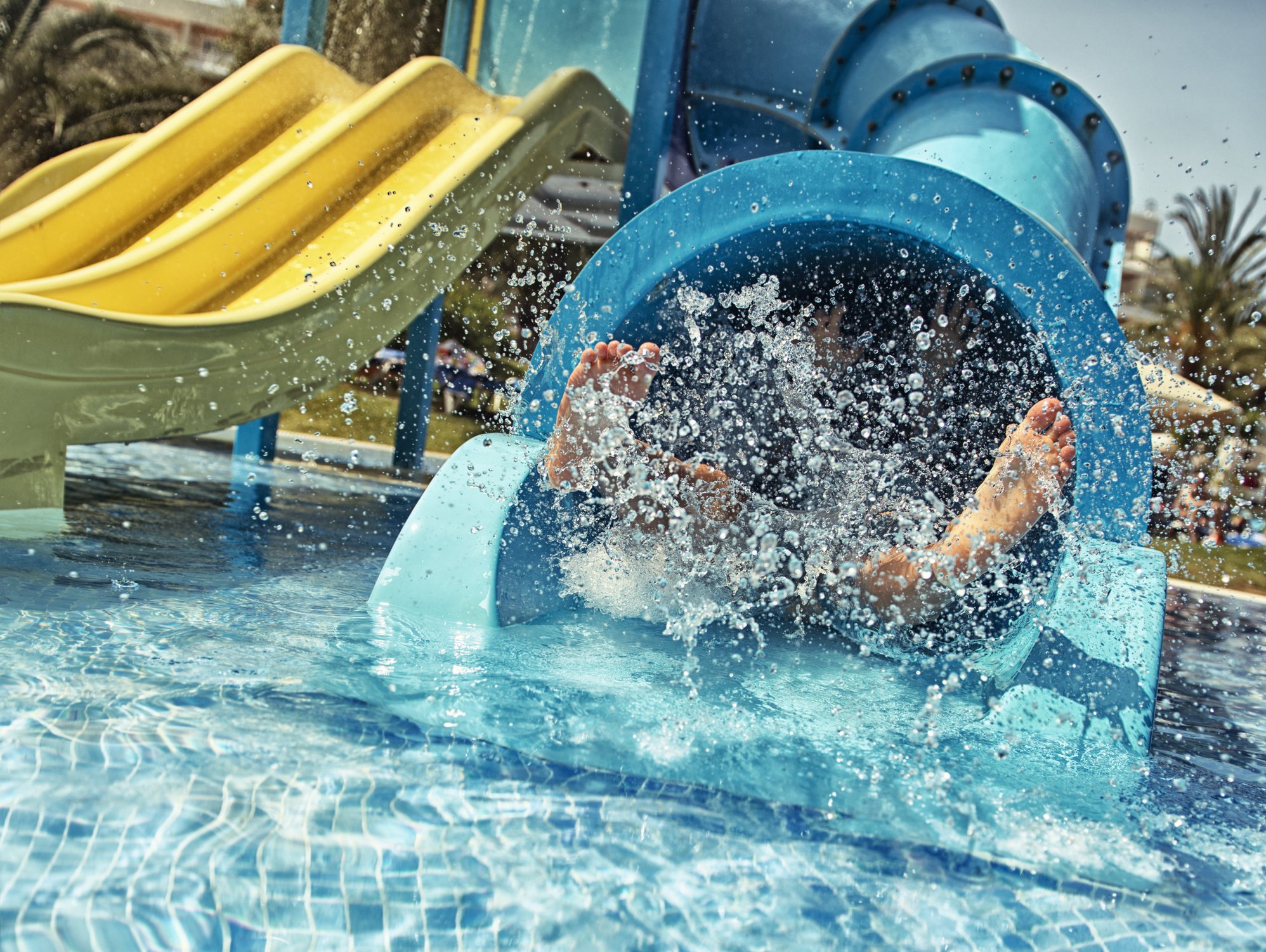 Kleine Mädchen im Wasserpark I Quelle: Getty Images