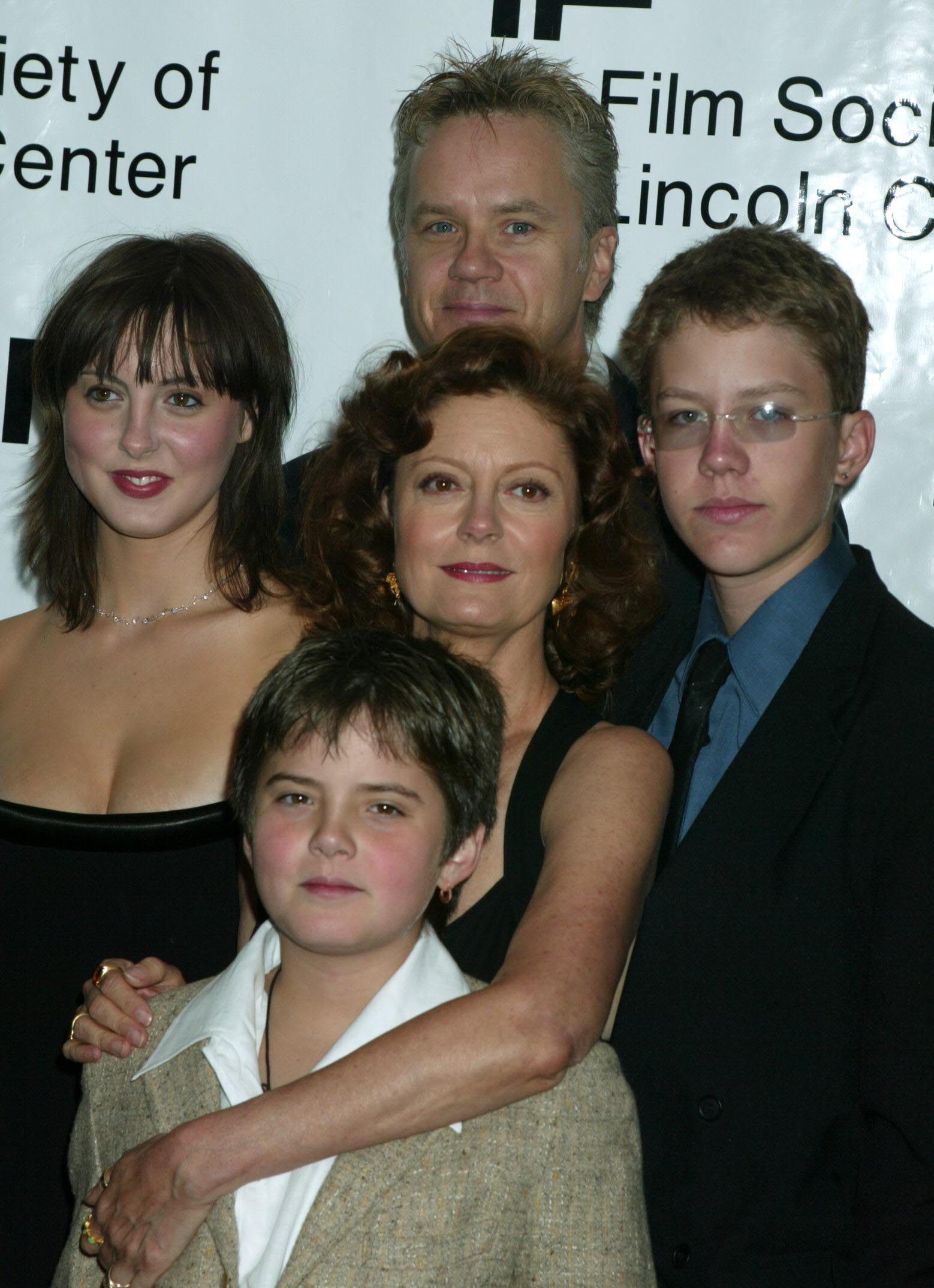 Susan Sarandon and Tim Robbins with (from clockwise) sons Jack Henry and Miles and daughter Eva Amurri at the Film Society of Lincoln Center | Source: Getty Images