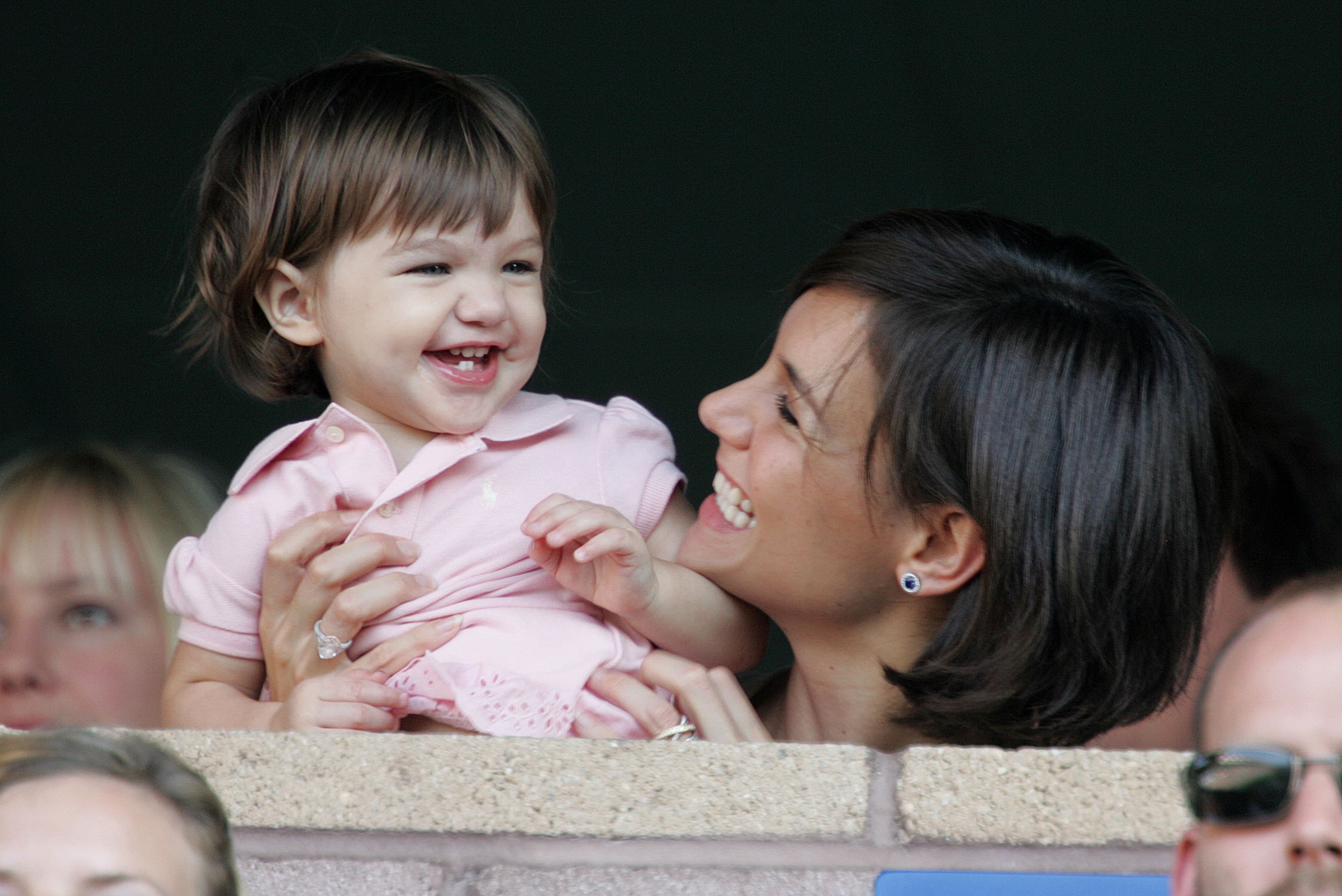 Katie Holmes and Suri Cruise on July 22, 2007 in Carson, California | Source: Getty Images