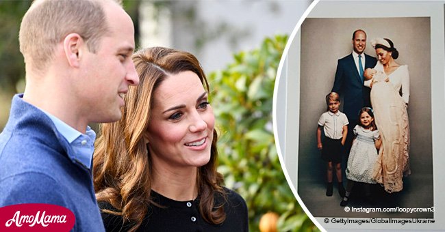 Kate Middleton and Prince William thank loyal fans by sending them an adorable family portrait