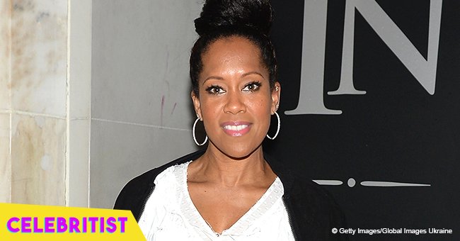 Regina King flashes some skin in strapless orange dress in pic with Lena Waithe