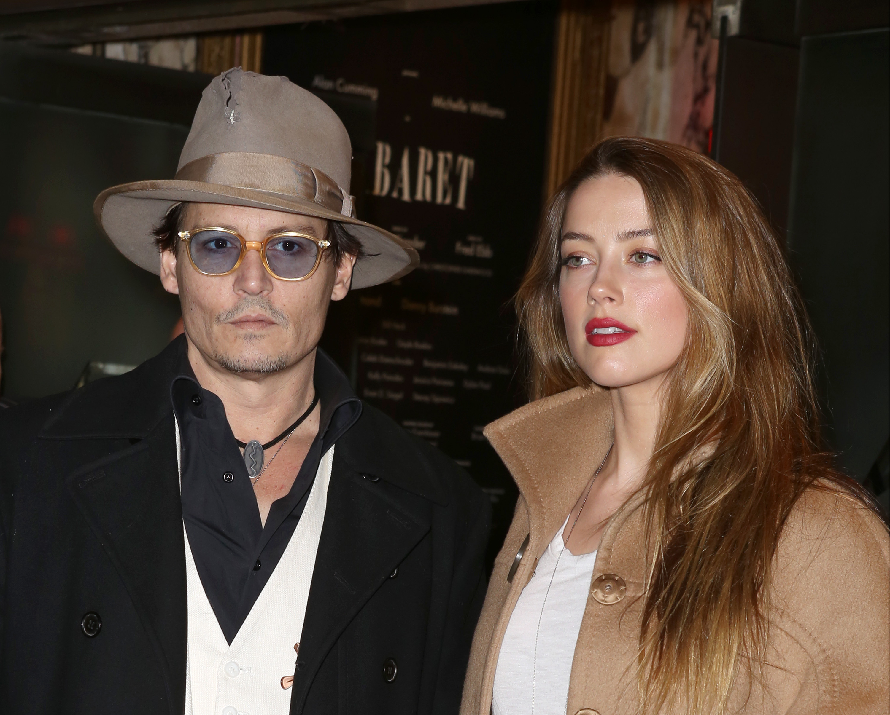 Actors Johnny Depp and Amber Heard attending the Broadway Opening Night Performance of "Cabaret" at Studio 54 on April 24, 2014 in New York City | Source: Getty Images
