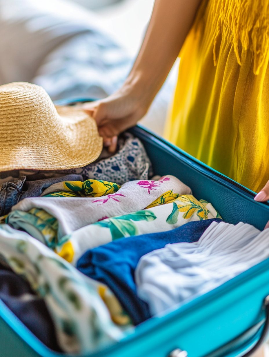 A woman packing a suitcase | Source: Midjourney