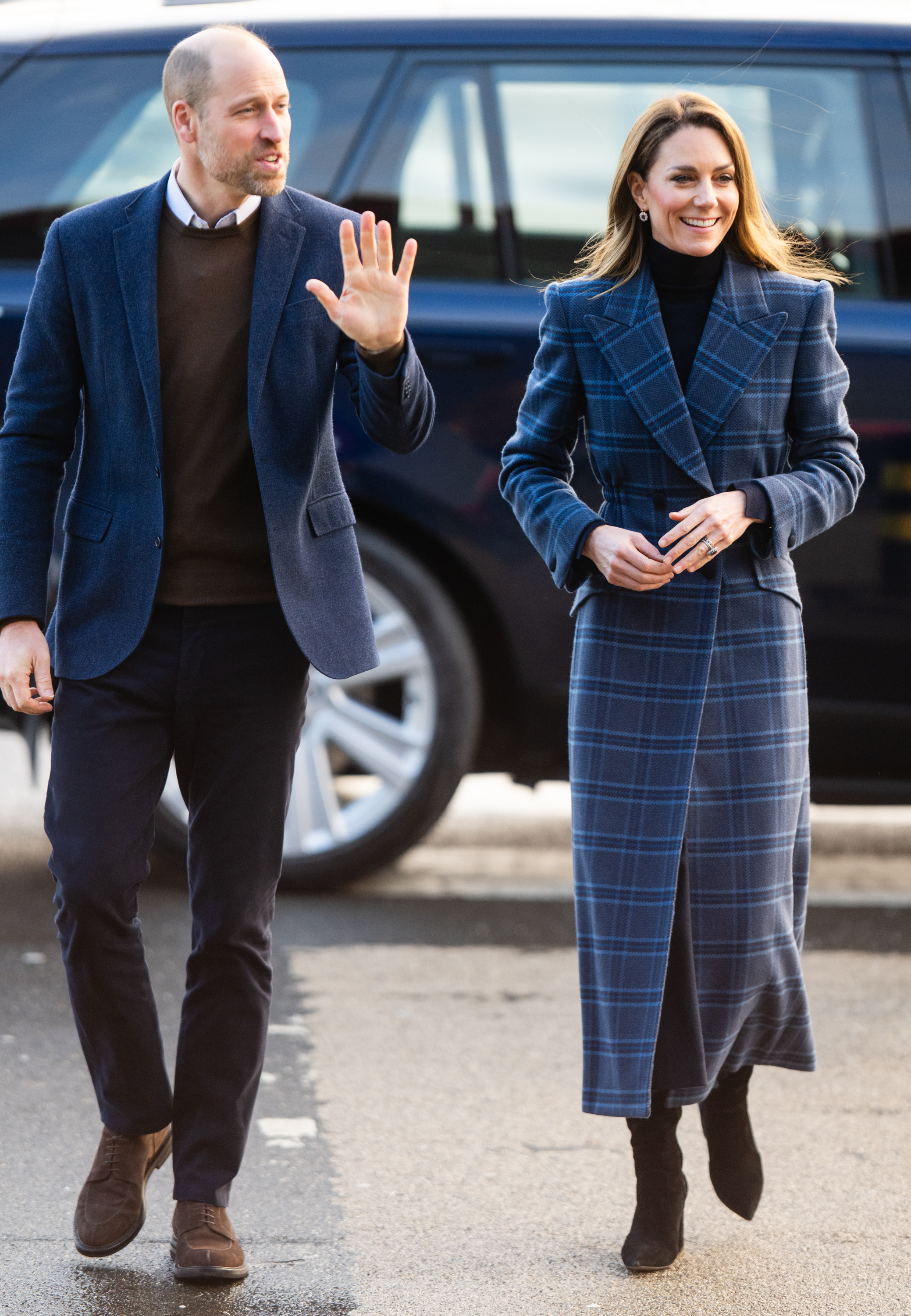 Prince William and Princess Catherine arrive for a visit to the National Curling Academy on 20 January 2026 in Stirling, Scotland. | Source: Getty Images
