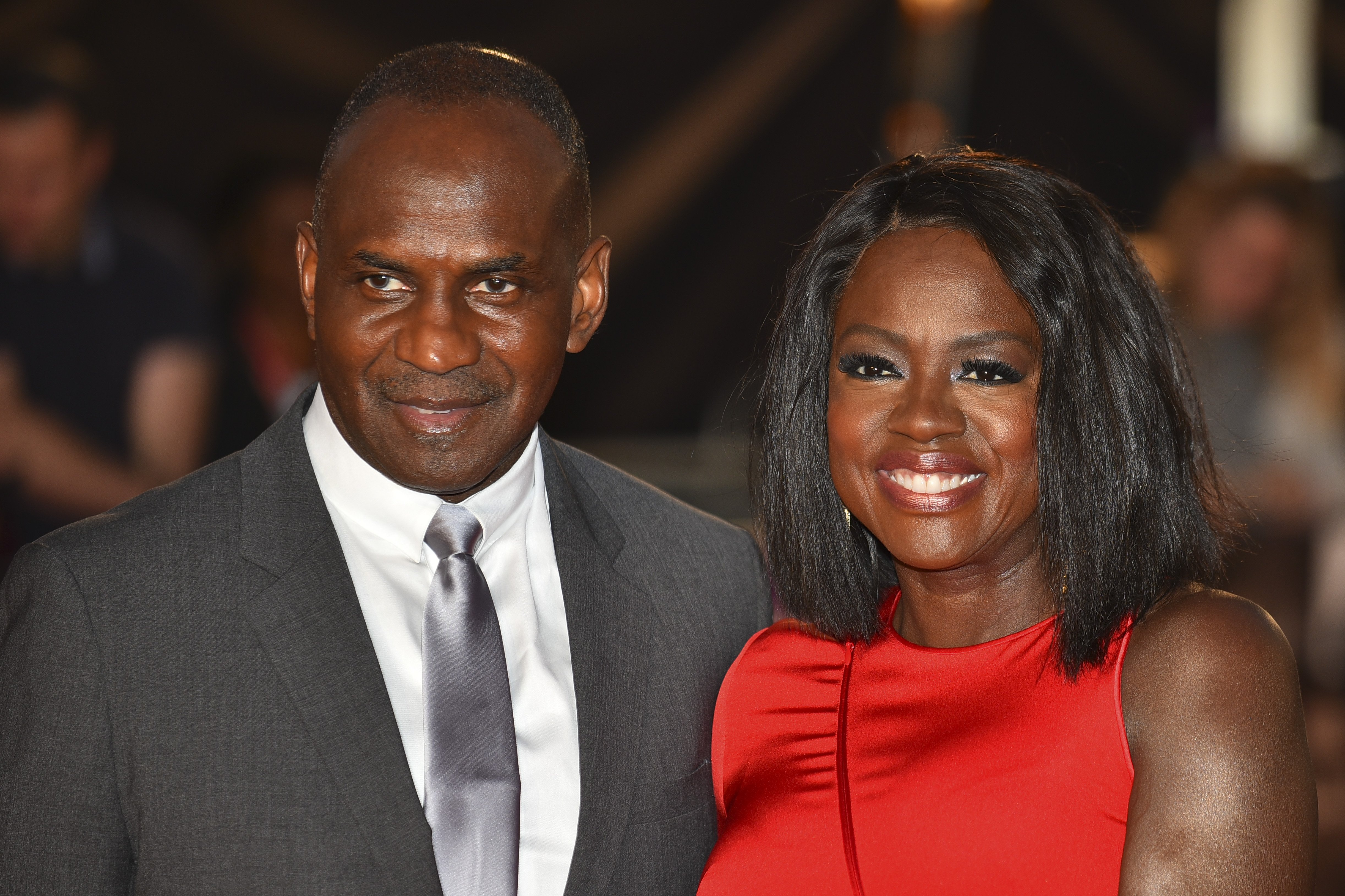 Julius Tennon and Viola Davis attend the European Premiere of 'Widows' on October 10, 2018, in London, England. | Source: Getty Images