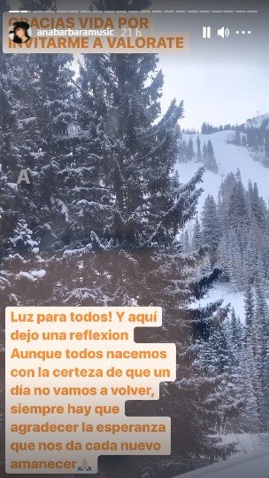 Mensaje de Ana Bárbara. | Foto: Captura de pantalla de Instagram/anabarbaramusic