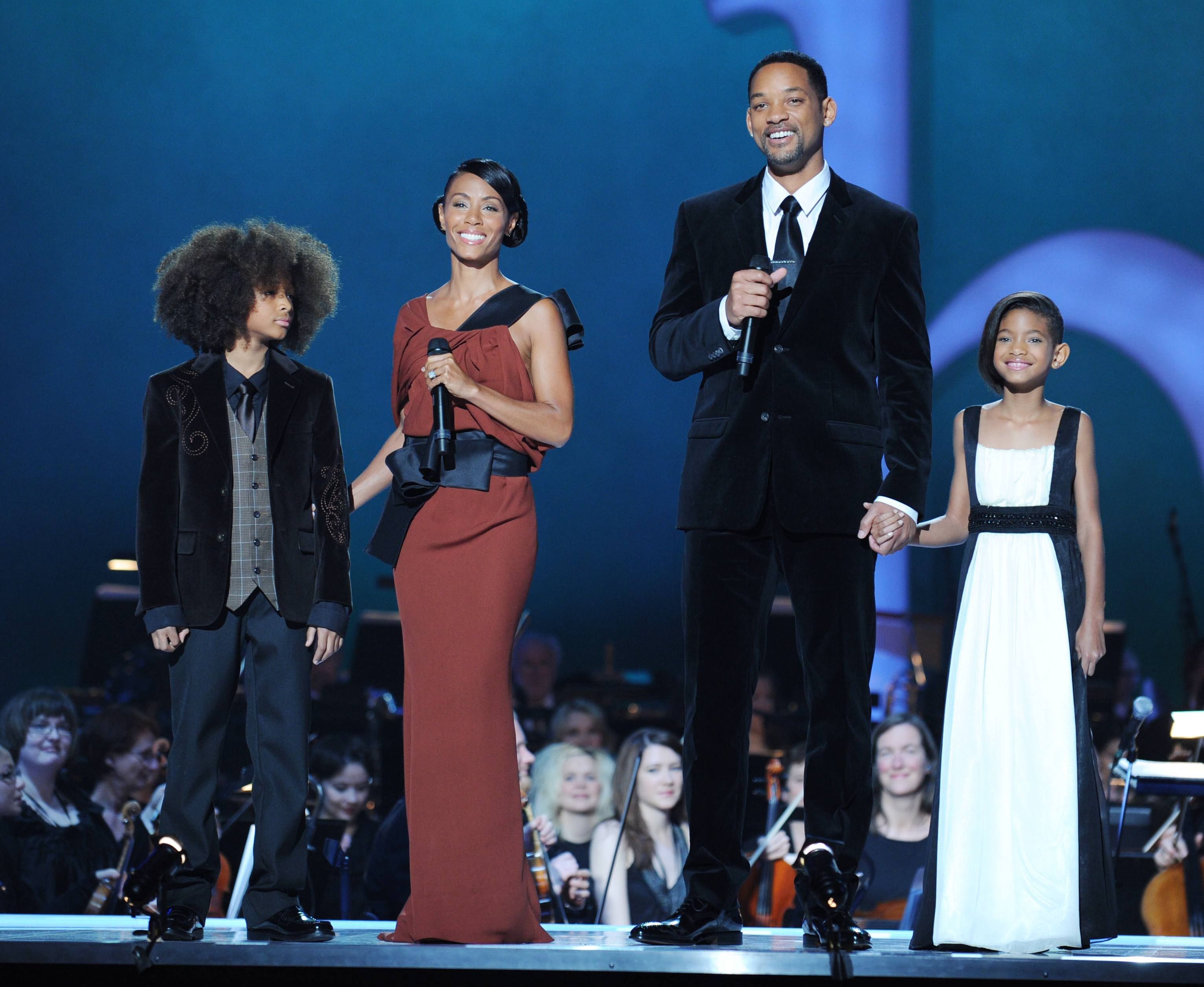 Jade Pinkett Smith and Will Smith with Jaden and Willow Smith at the Nobel Peace Prize Concert in 2009 in Oslo, Norway | Source: Getty Images