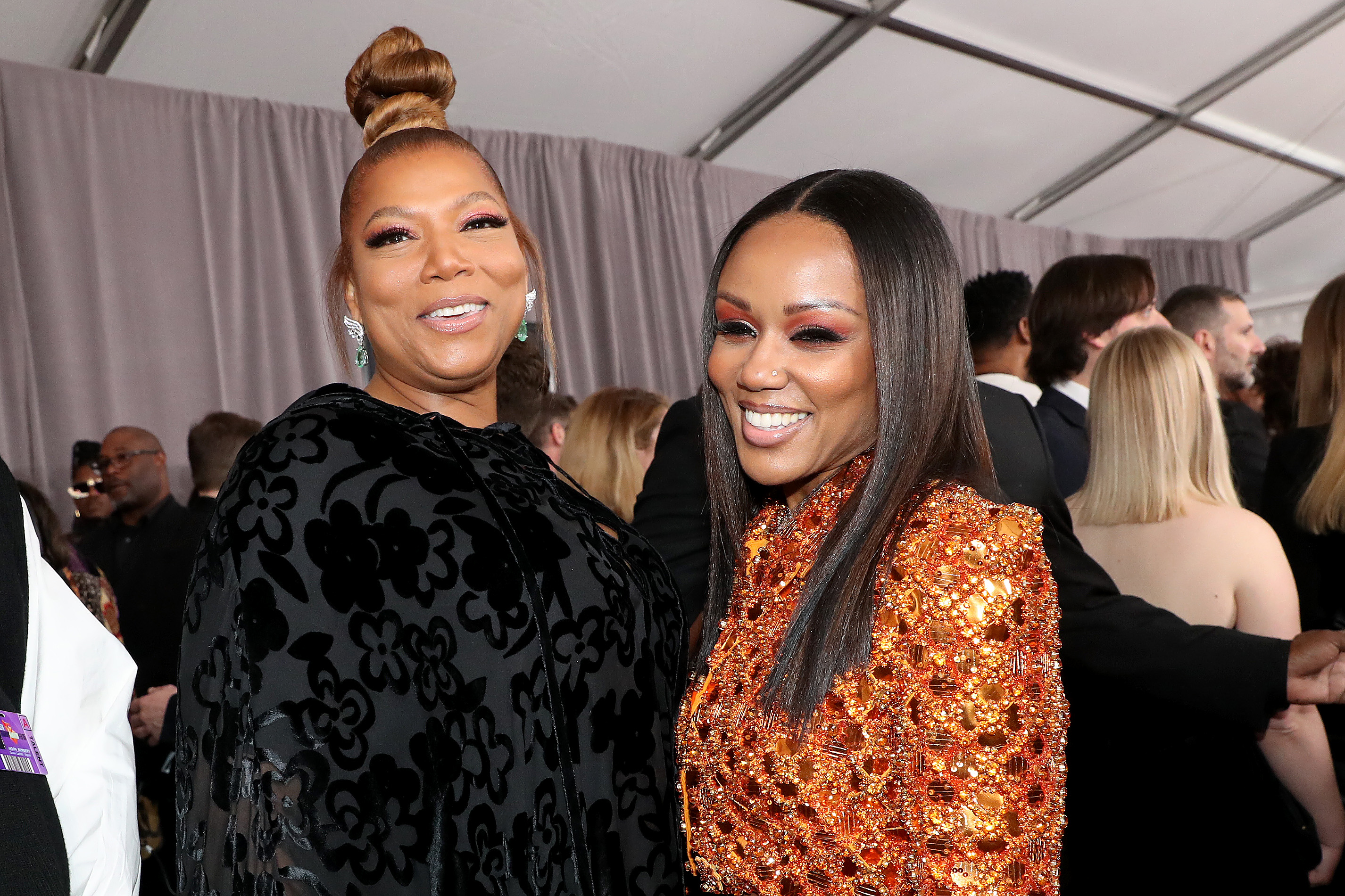 Queen Latifah and Eboni Nichols attend the 65th GRAMMY Awards in Los Angeles, California on February 5, 2023. | Source: Getty Images