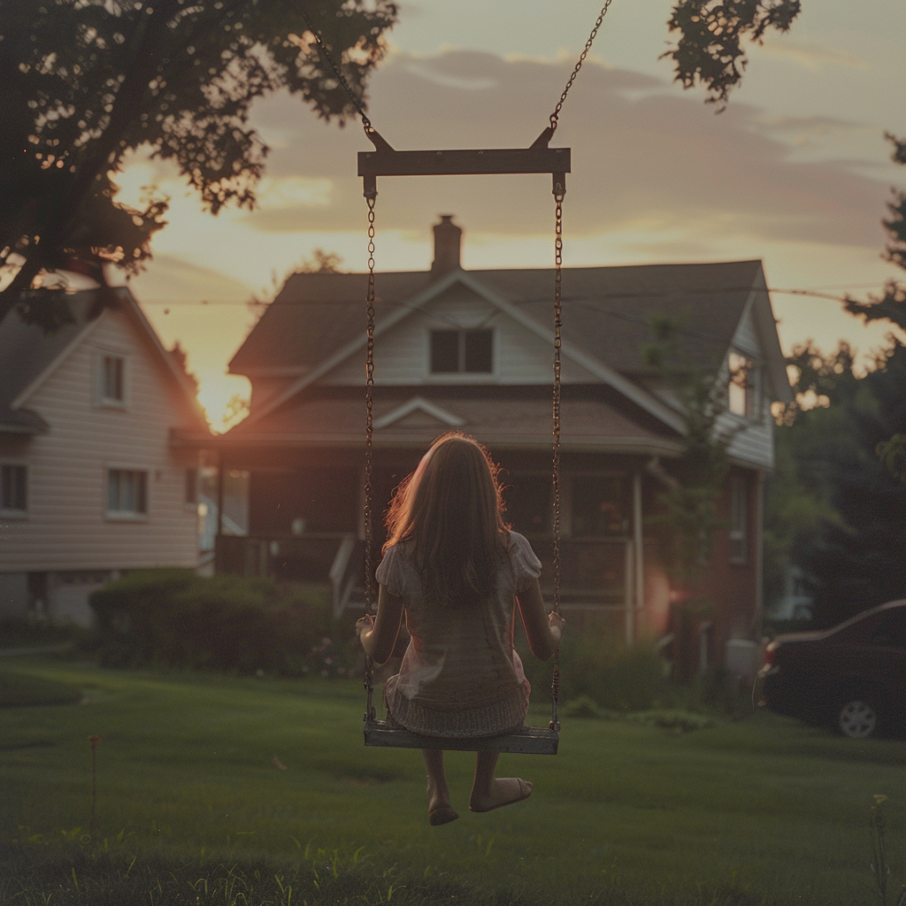 A woman on a swing | Source: Midjourney