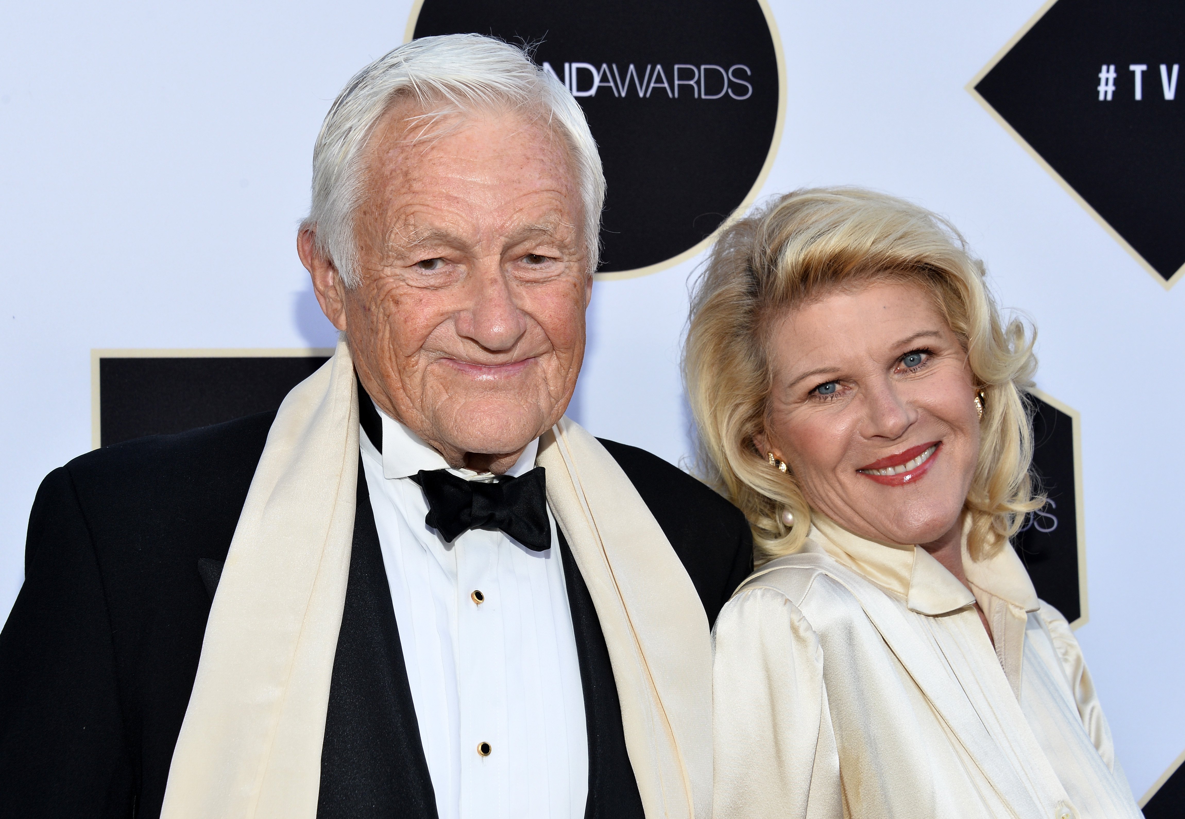 Actor Orson Bean and actress Alley Mills arrive at the 2015 TV Land Awards at the Saban Theatre on April 11, 2015 in Beverly Hills, California | Photo: Getty Images