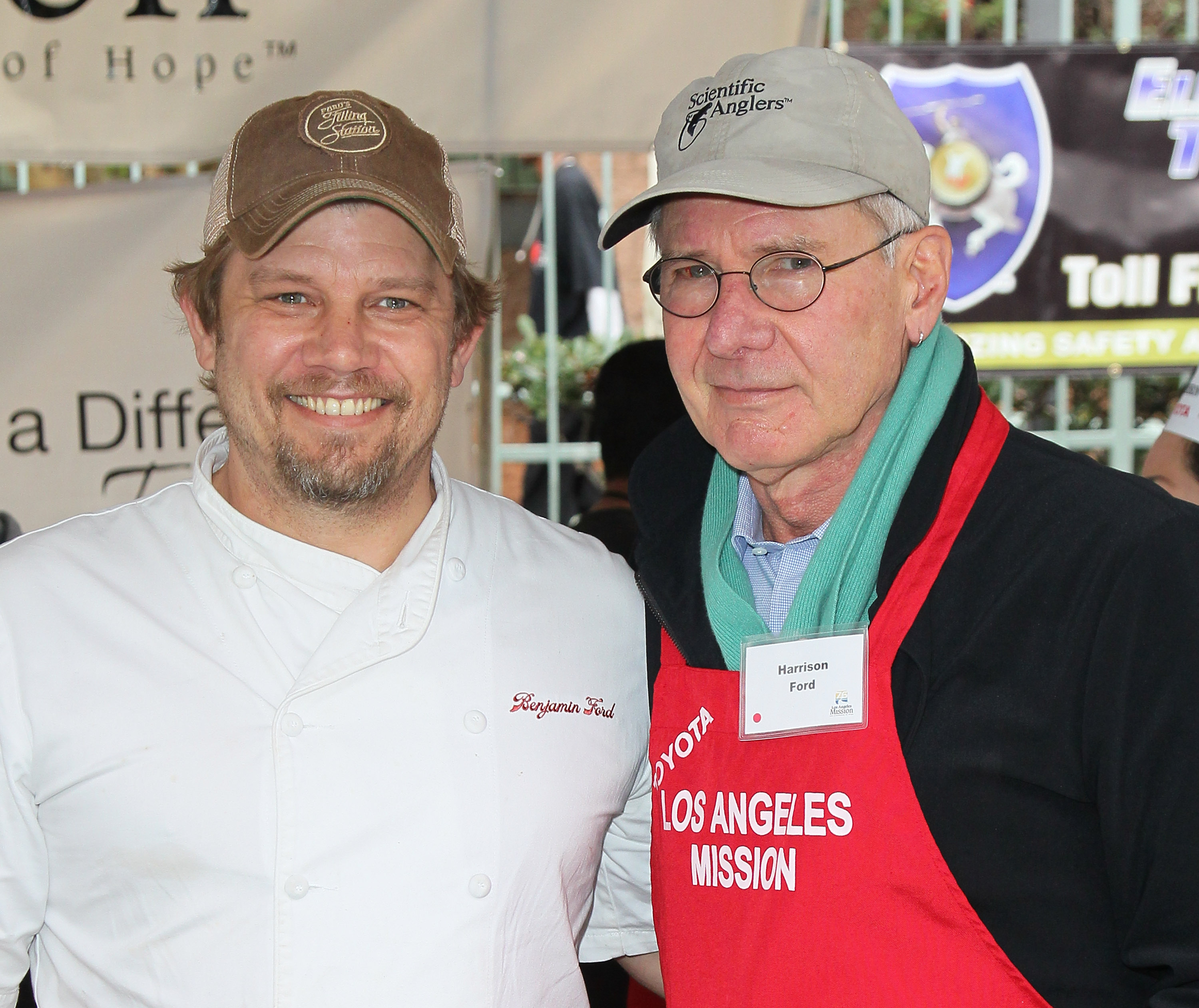 Benjamin Ford with Harrison Ford on December 24, 2012 in Los Angeles, California | Source: Getty Images