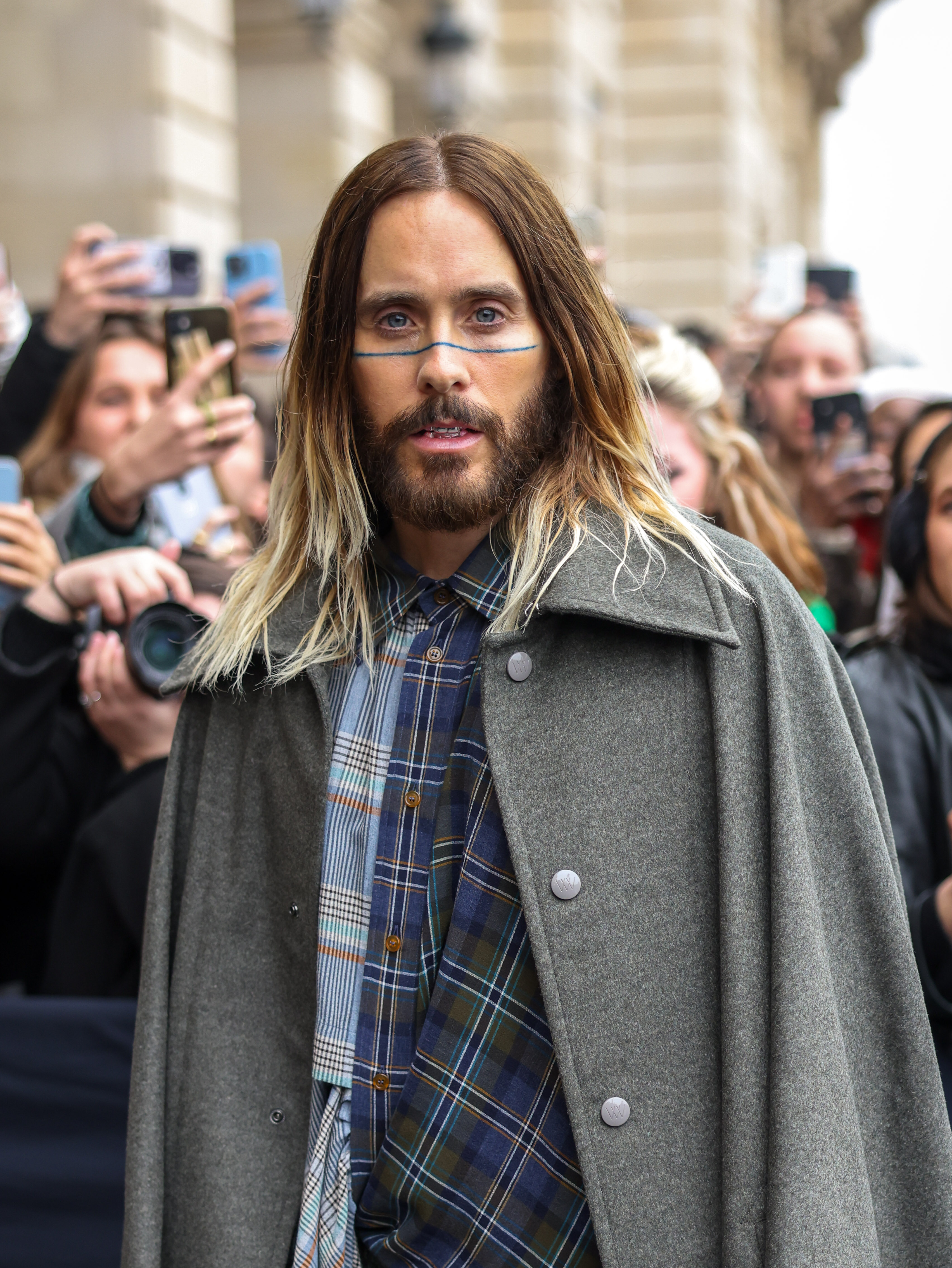 Jared Leto at the Vivienne Westwood Womenswear Fall Winter 2023-2024 show during Paris Fashion Week on March 04, 2023, in Paris, France. | Source: Getty Images