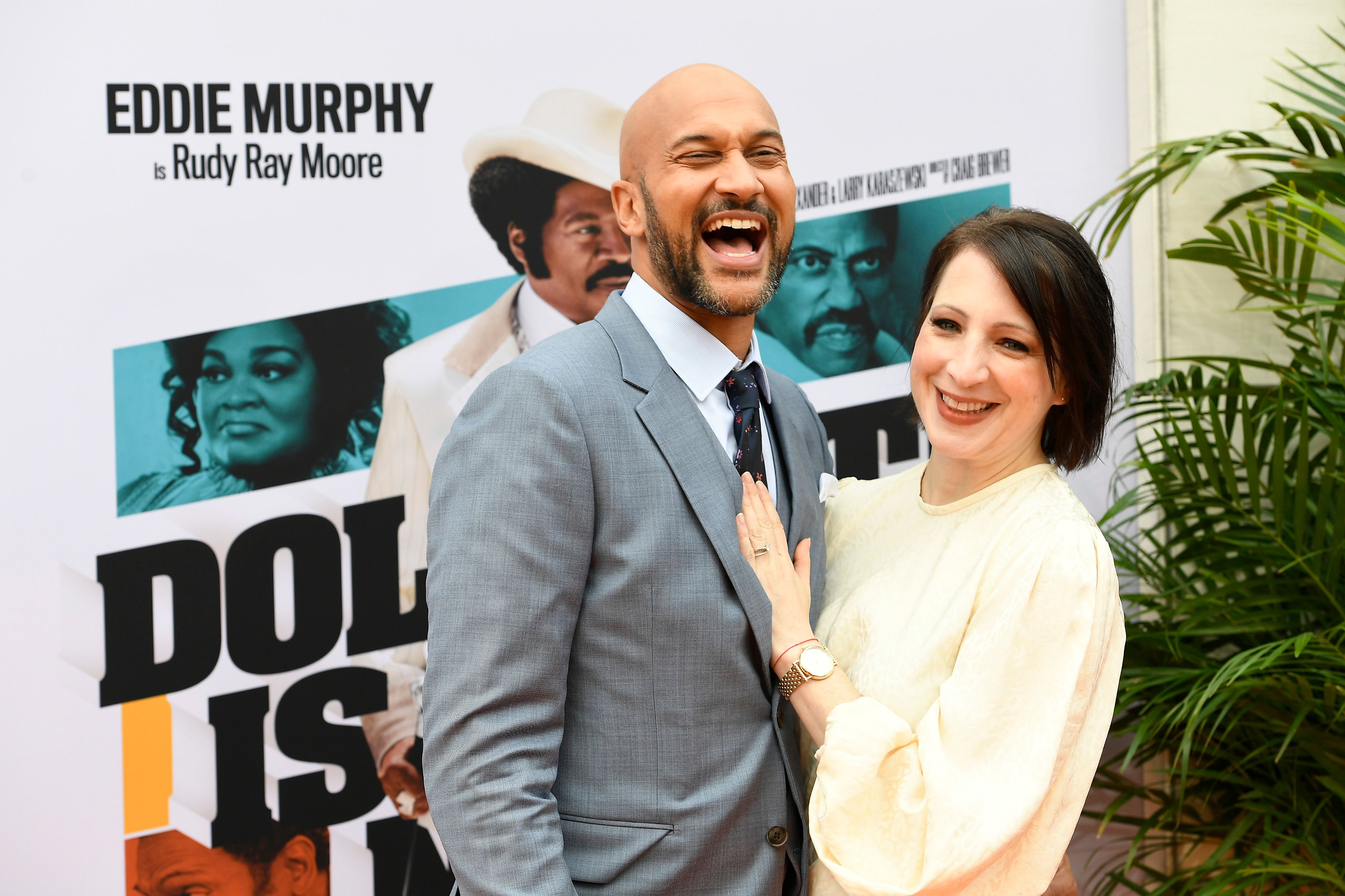 Keegan-Michael Key and wife Elisa Key at the LA premiere of Netflix's "Dolemite Is My Name" in 2019 in Westwood, California | Source: Getty Images