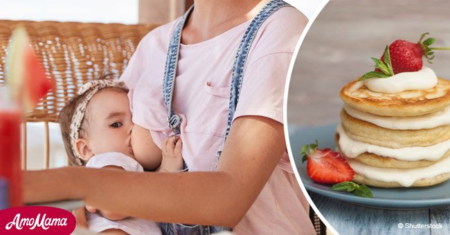 Woman praised by waitress for breastfeeding in public