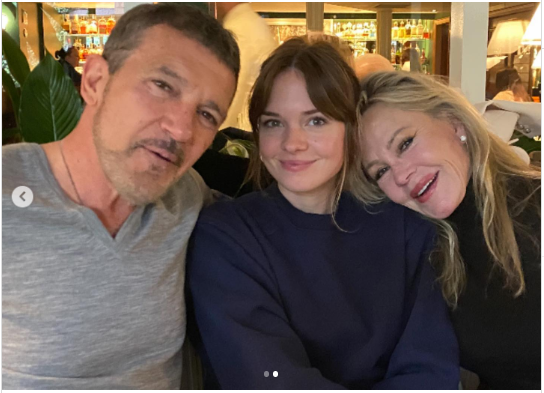 A photo of Antonio Banderas, Melanie Griffith and their daughter Stella, posted on March 11, 2023 | Source: Instagram/melaniegriffith