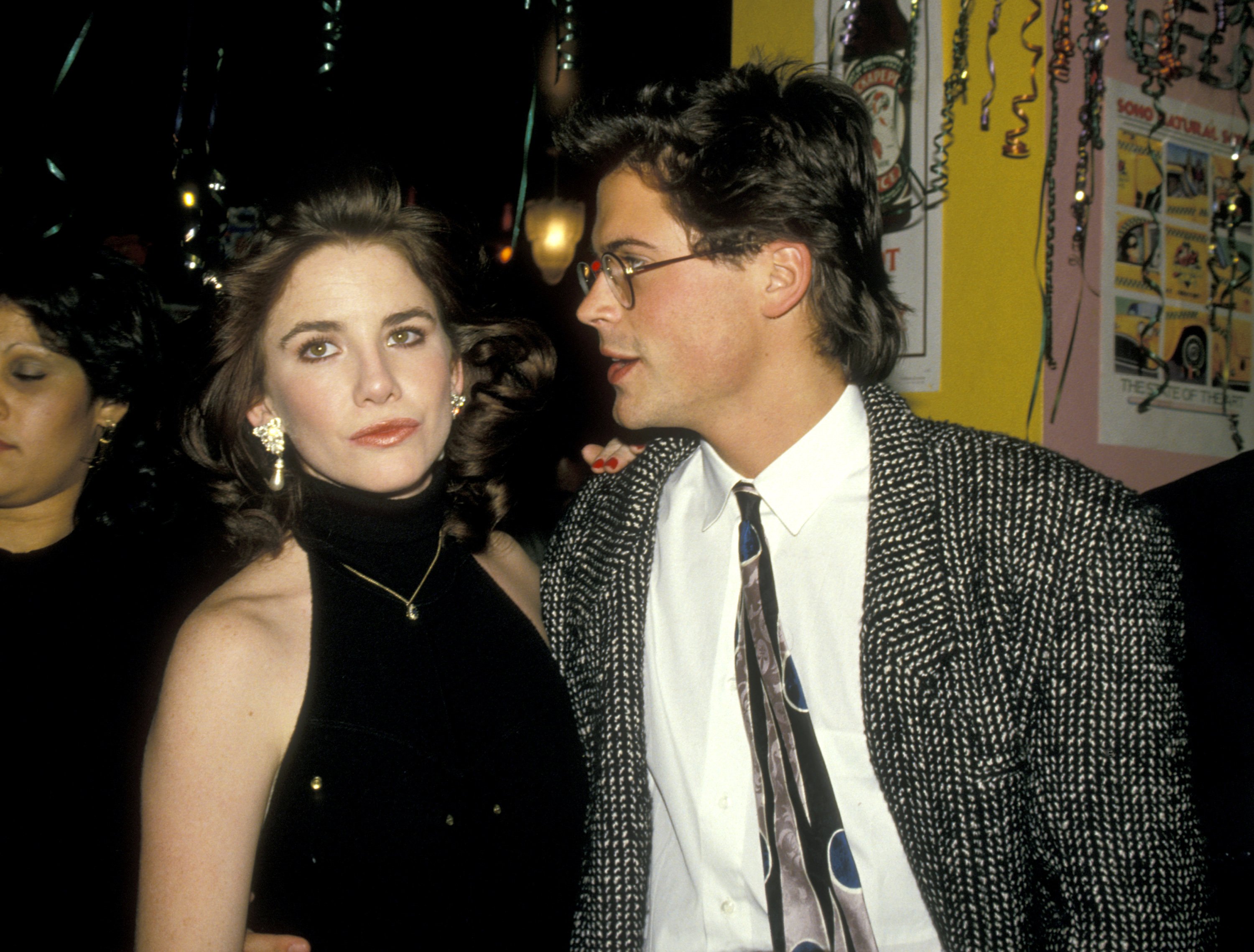 Melissa Gilbert and Rob Lowe at the "A Shayna Maidel" Off Broadway Opening Night on October 28, 1987 | Source: Getty Images