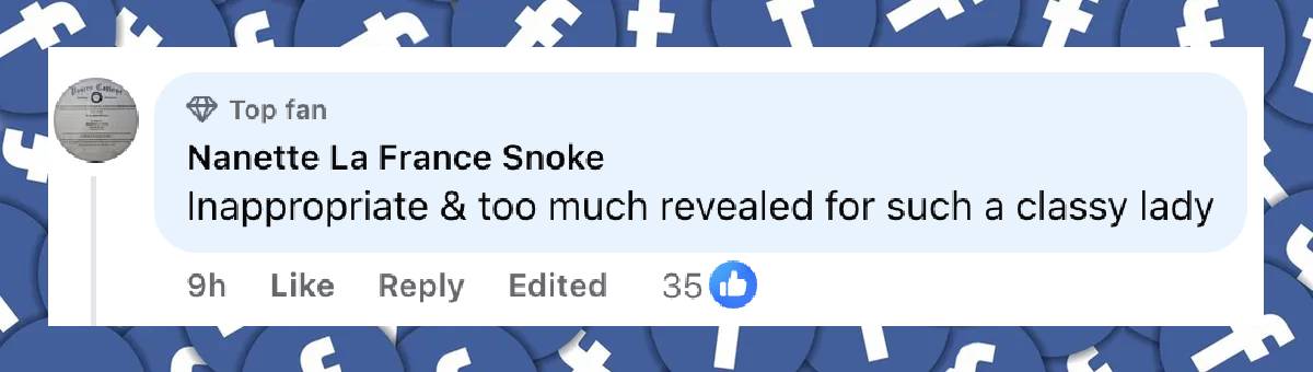 A netizen's comment on Halle Berry, dated May 6, 2025 | Source: Facebook/extra