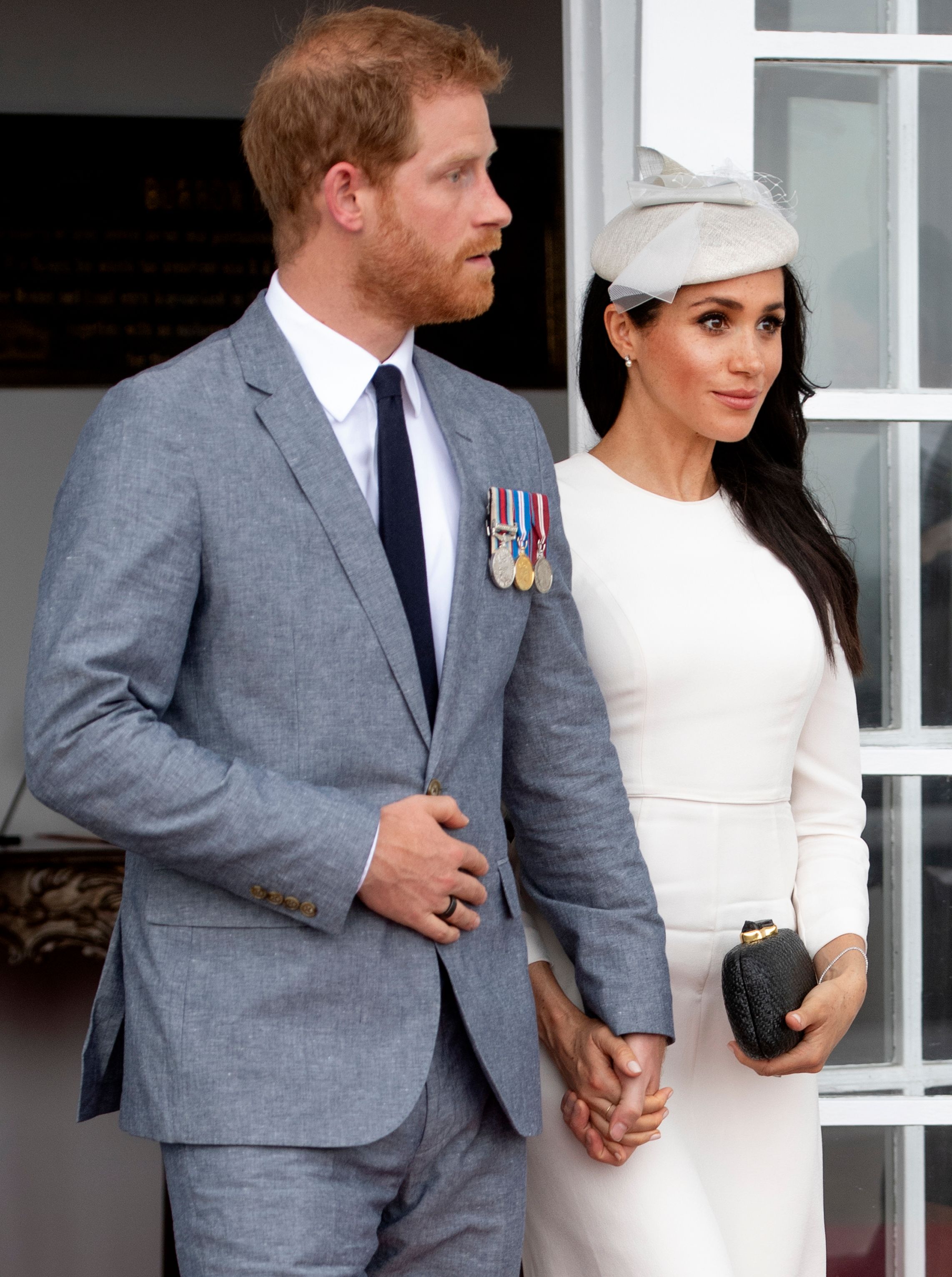 Prince Harry and Meghan Markle arrive to meet President of Fiji Jioji Konrote on the first day of their tour to Fiji in Suva, Fiji | Photo: Andrew Parsons - Pool/Getty Images