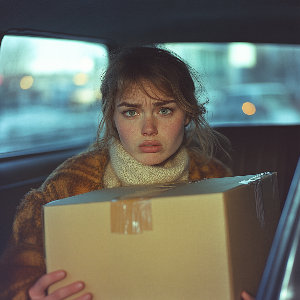 An upset woman packing to leave | Source: Midjourney