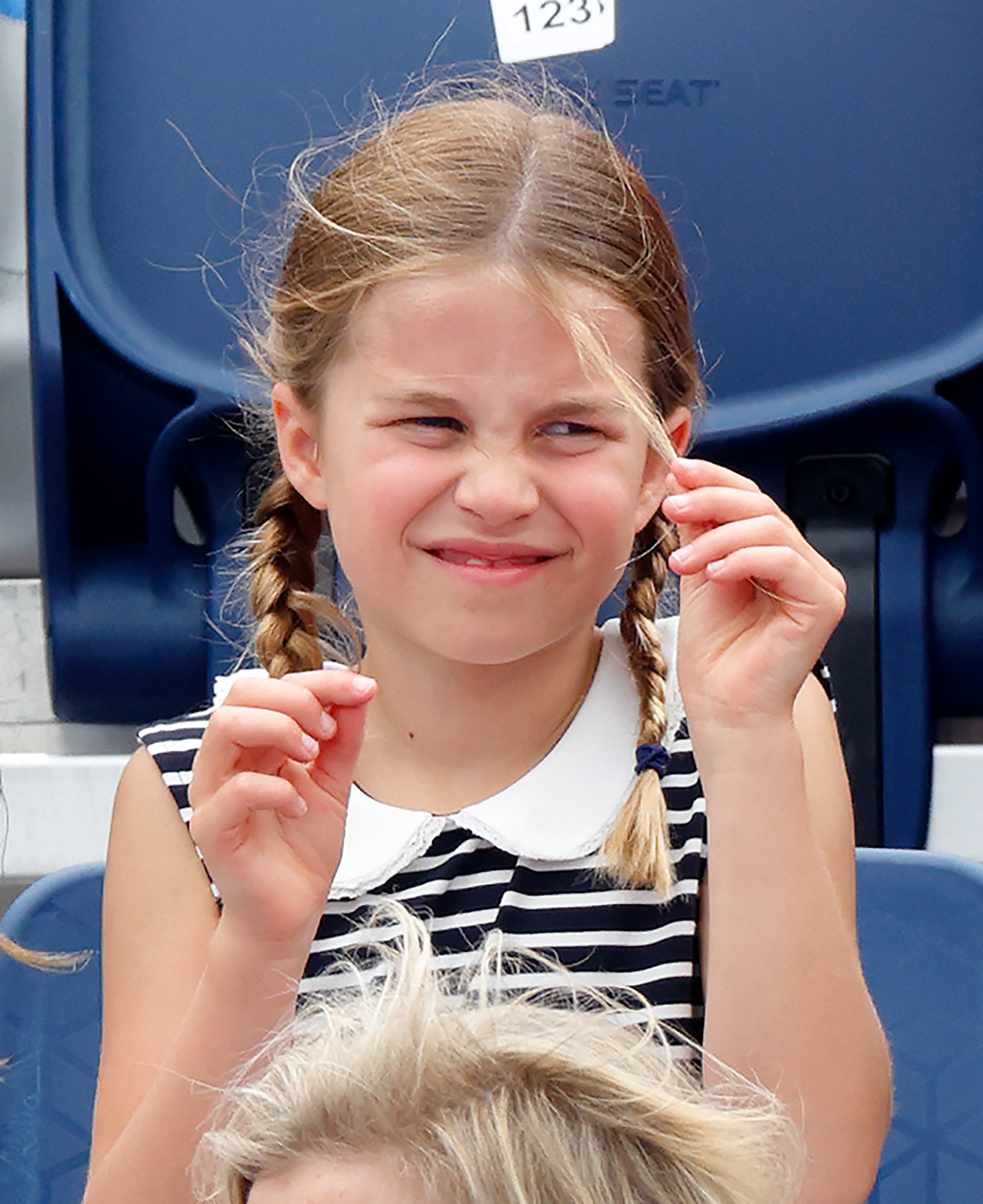 Princess Charlotte of Cambridge at the England v India Women's hockey match on August 2, 2022 in Birmingham, England. | Source: Getty Images