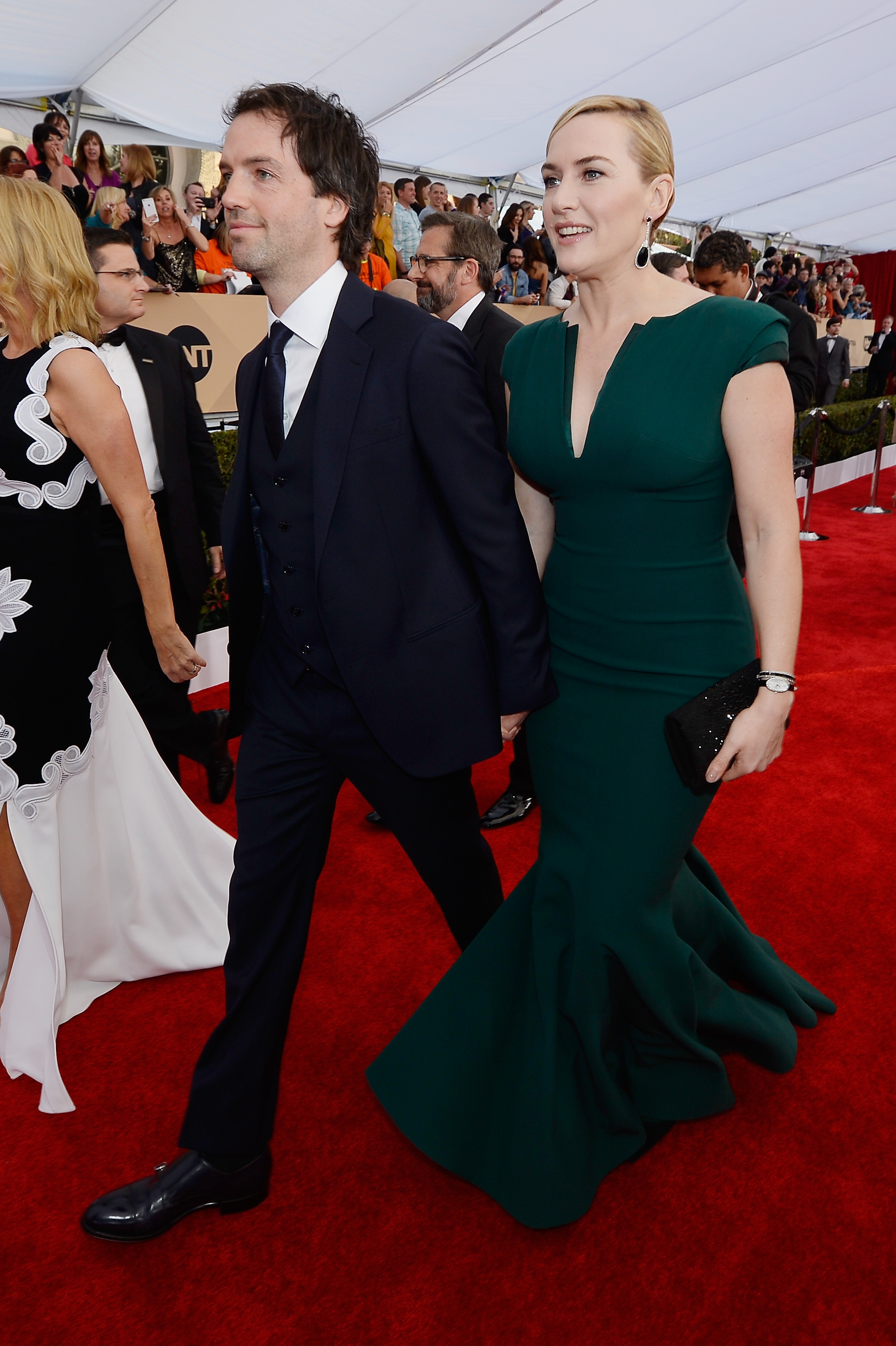 Schauspielerin Kate Winslet (R) und Ned Rocknroll besuchen die 22nd Annual Screen Actors Guild Awards im Shrine Auditorium am 30. Januar 2016 in Los Angeles, Kalifornien | Quelle: Getty Images