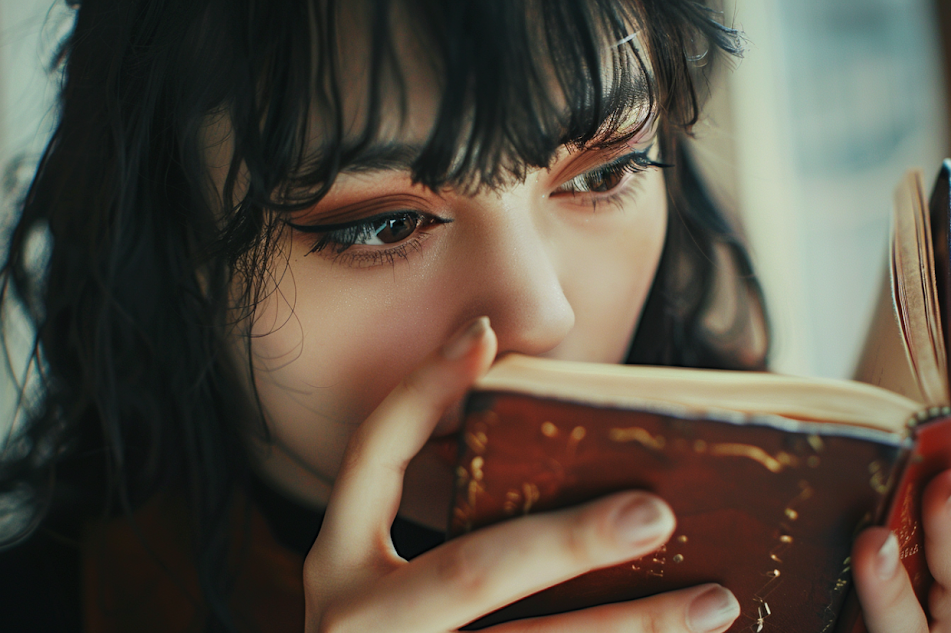 A woman reading a book | Source: Midjourney