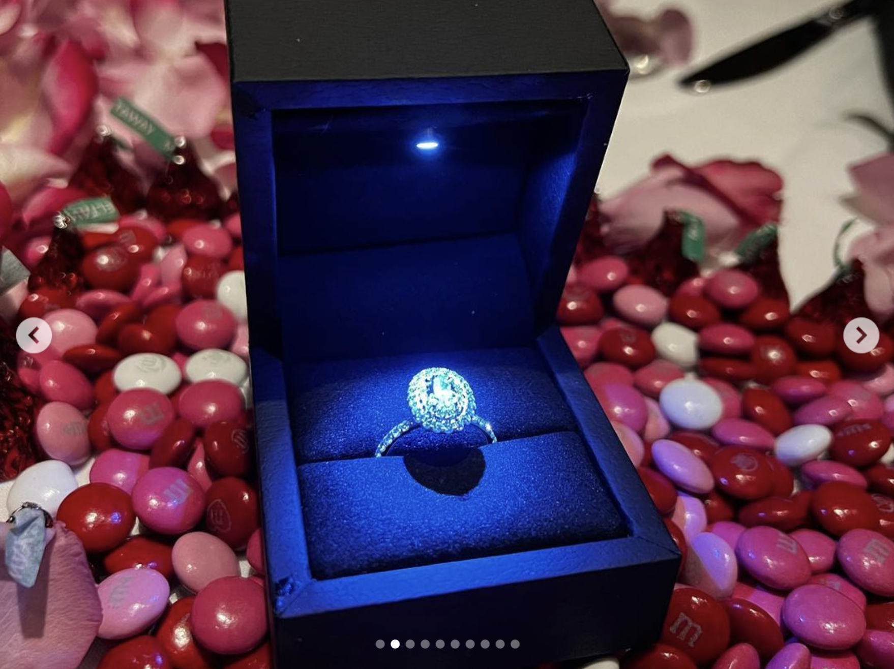 Tron Austin and Jeong Ah Wang's engagement ring, dated March 2024 | Source: Instagram/Timeflybye
