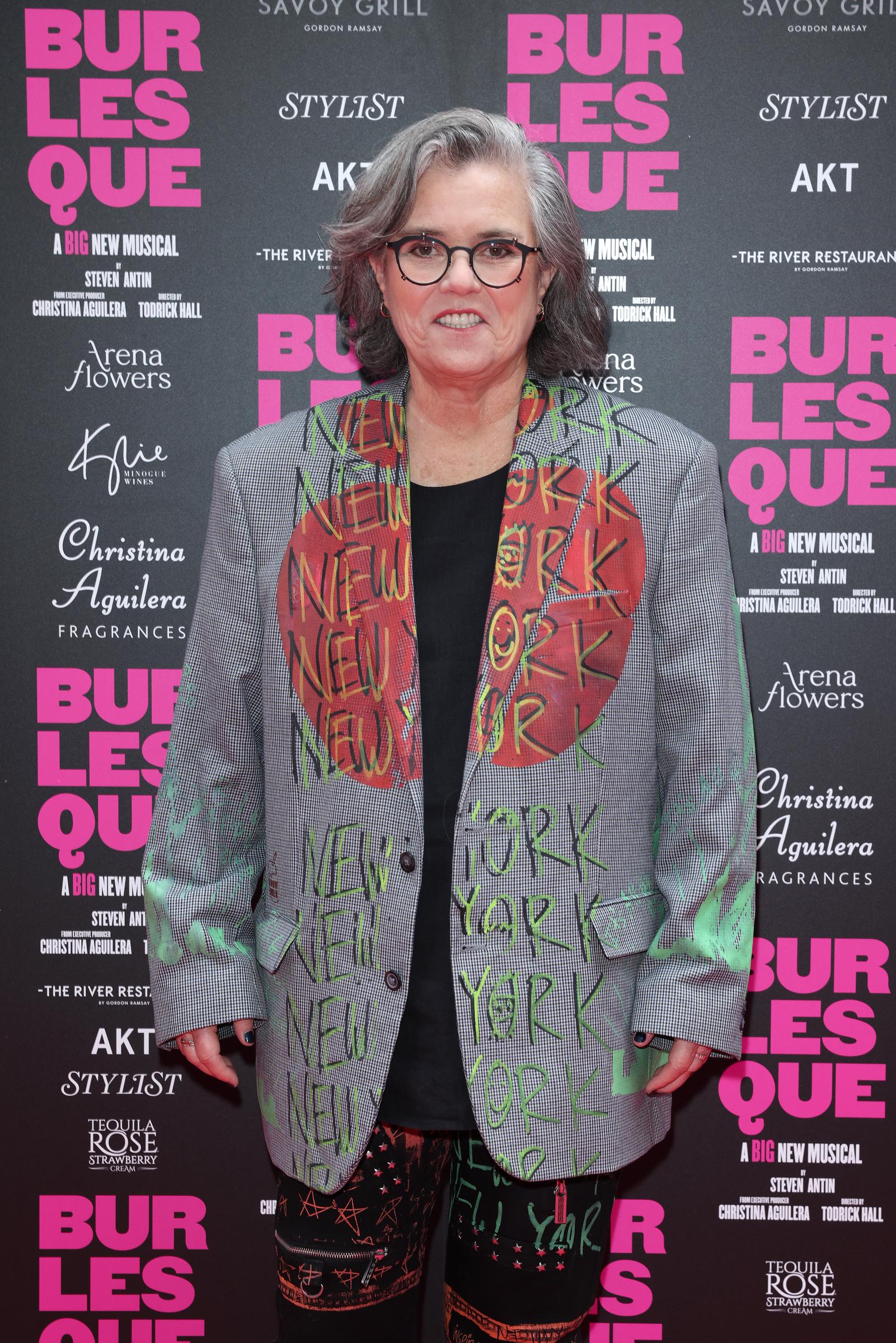 Rosie O'Donnell attends the "Burlesque: The Musical" World Premiere at The Savoy Theatre on July 22, 2025 in London, England. | Source: Getty Images