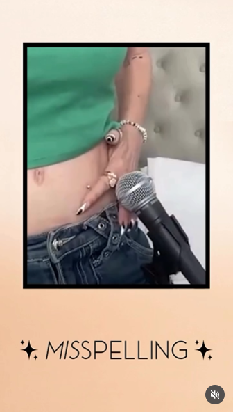 A closer look at Tori Spelling's belly piercings, captured in her May 20, 2024, post. | Source: Instagram/Torispelling