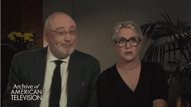 Barney Rosenzweig and Sharon Gless in an interview with "Archive of American Television" | Photo: YouTube/Foundation Interviews