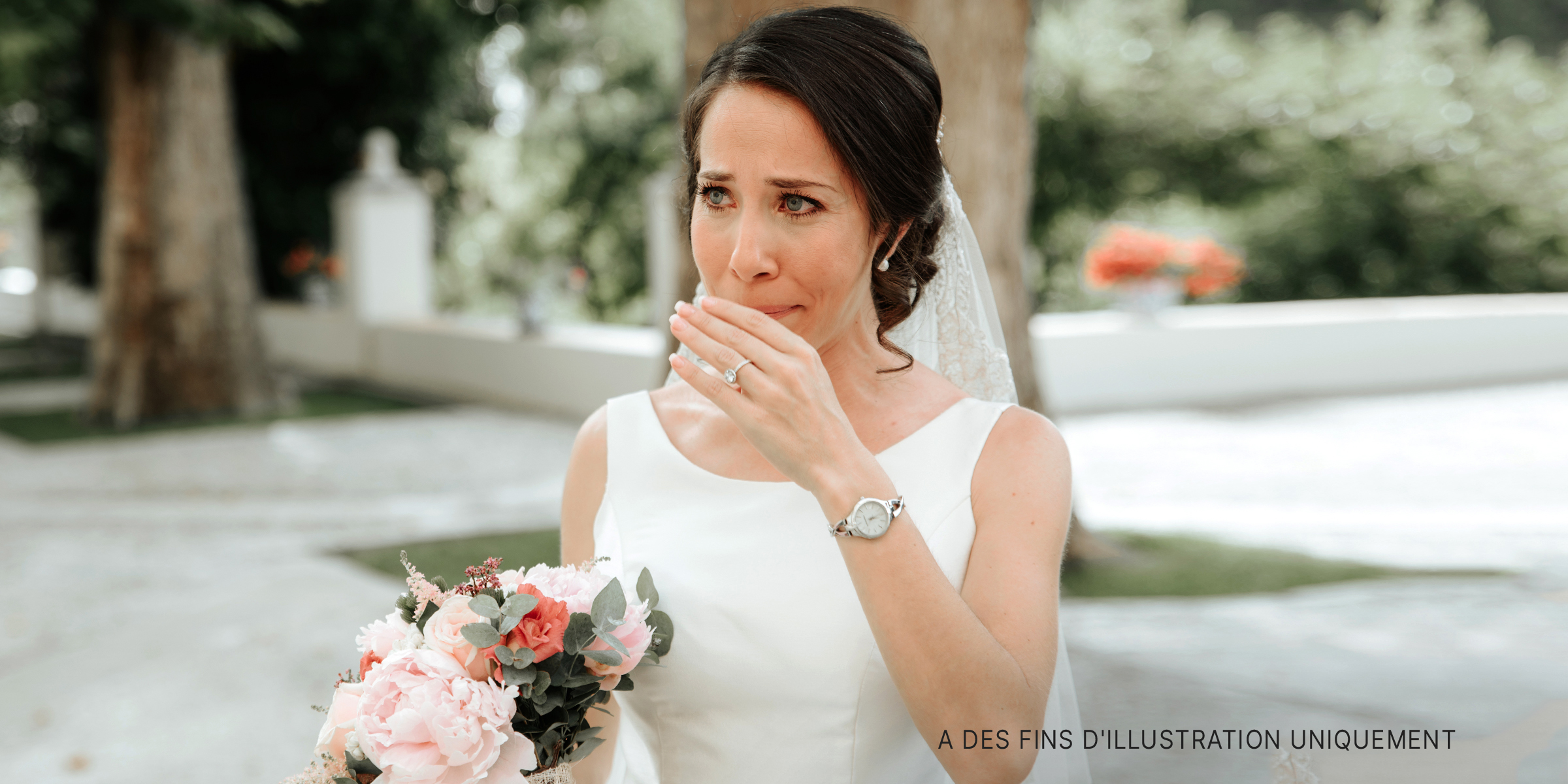 Une mariée en pleurs | Source : Shutterstock