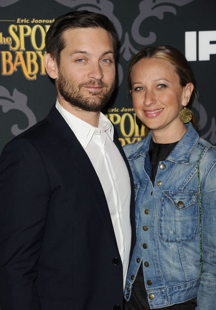 Tobey Maguire and wife Jennifer Meyer attend the premiere of IFC's "The Spoils Of Babylon" at DGA Theater on January 7, 2014 | Photo: Getty Images