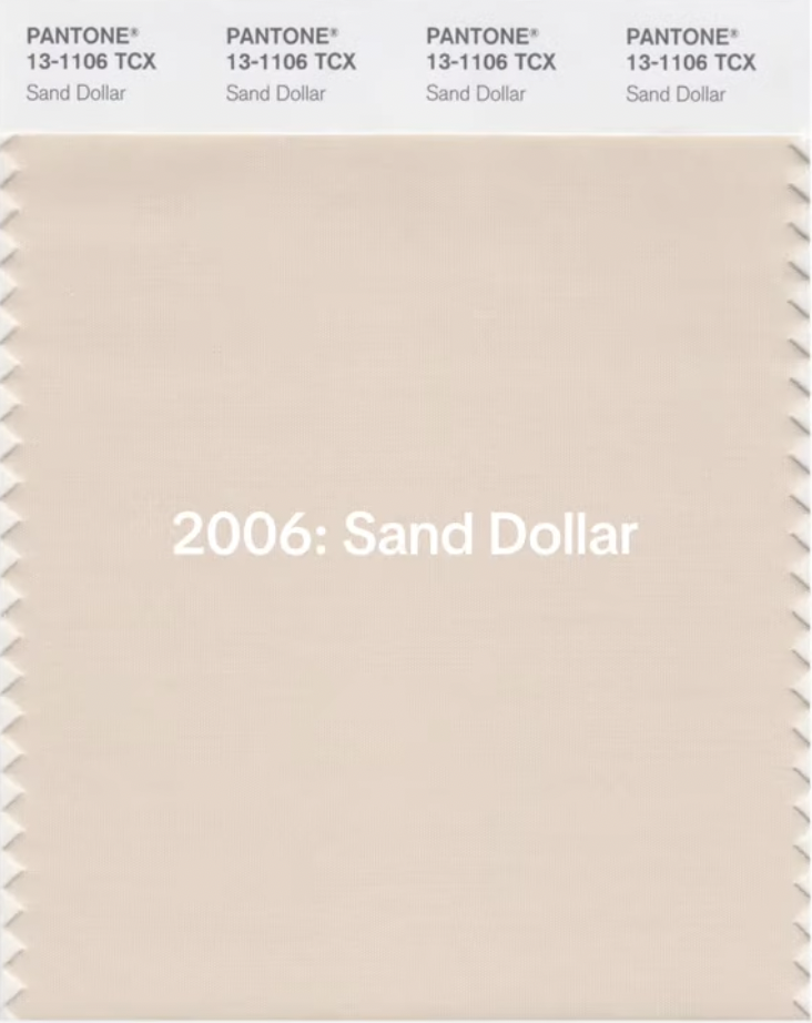 Pantone of the Year 2006 - Sand Dollar | Source: instagram/housebeautiful