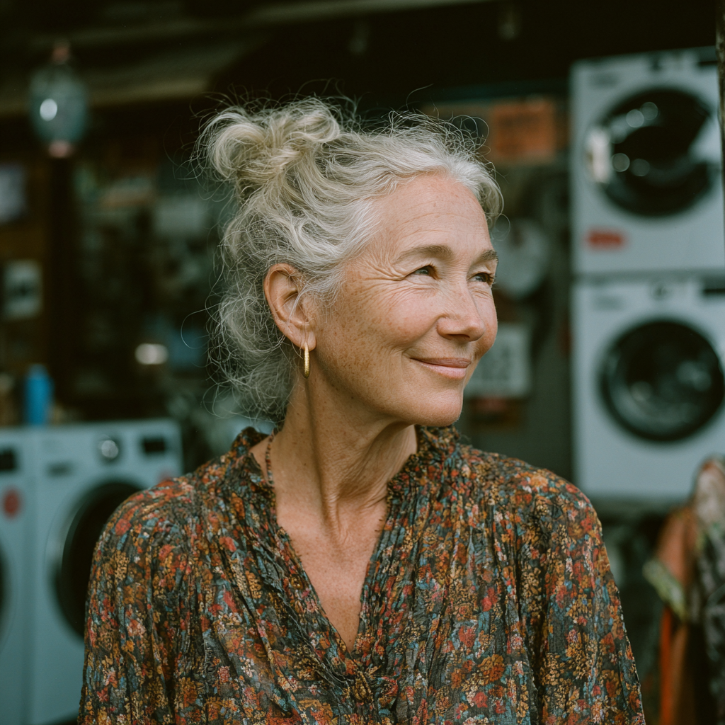 A woman in a secondhand shop | Source: Midjourney