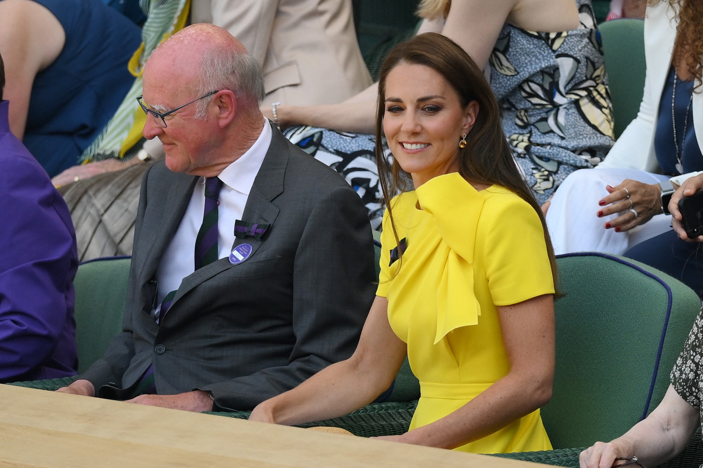 Kate Middleton en la final femenina de Wimbledon en Londres, 2022. | Foto: Getty Images